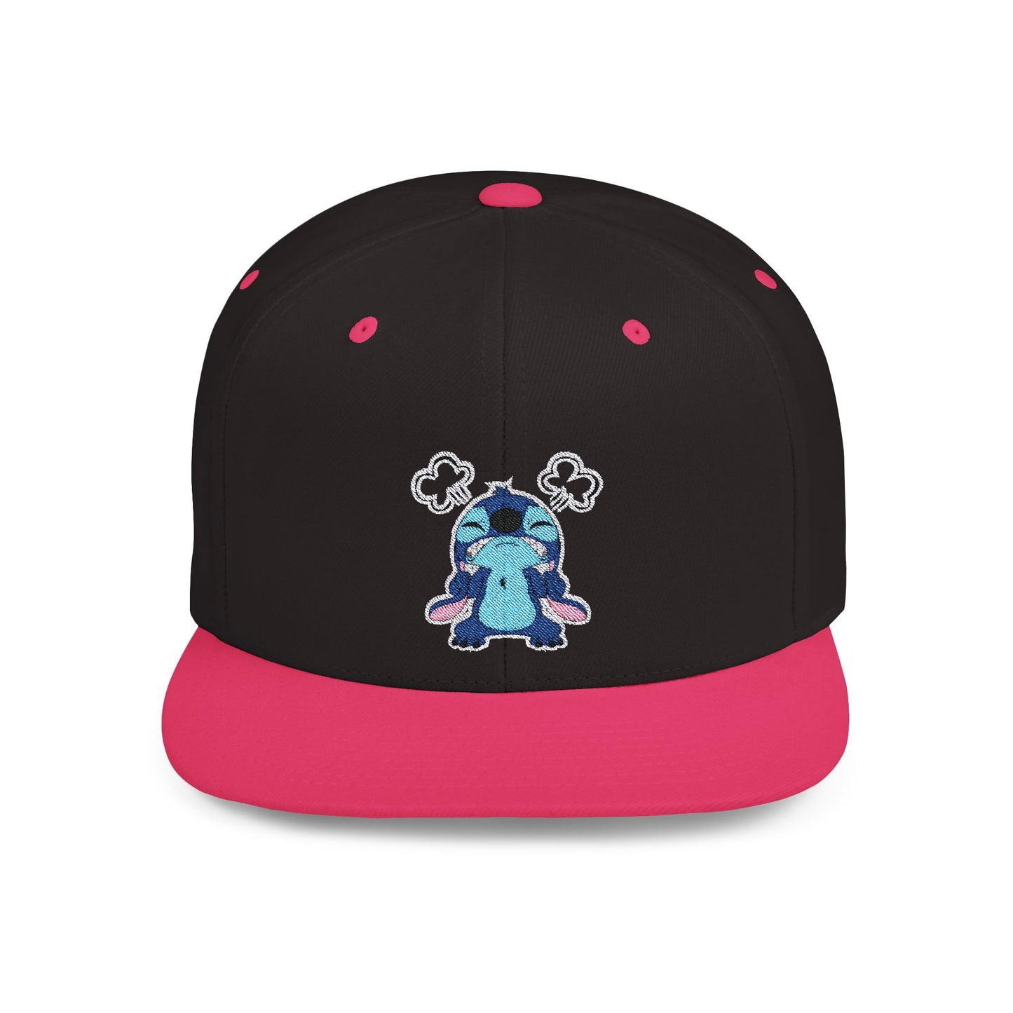 Disney Angry Stitch Flat Bill Snapback – Lightweight, Custom Fit, Premium Quality