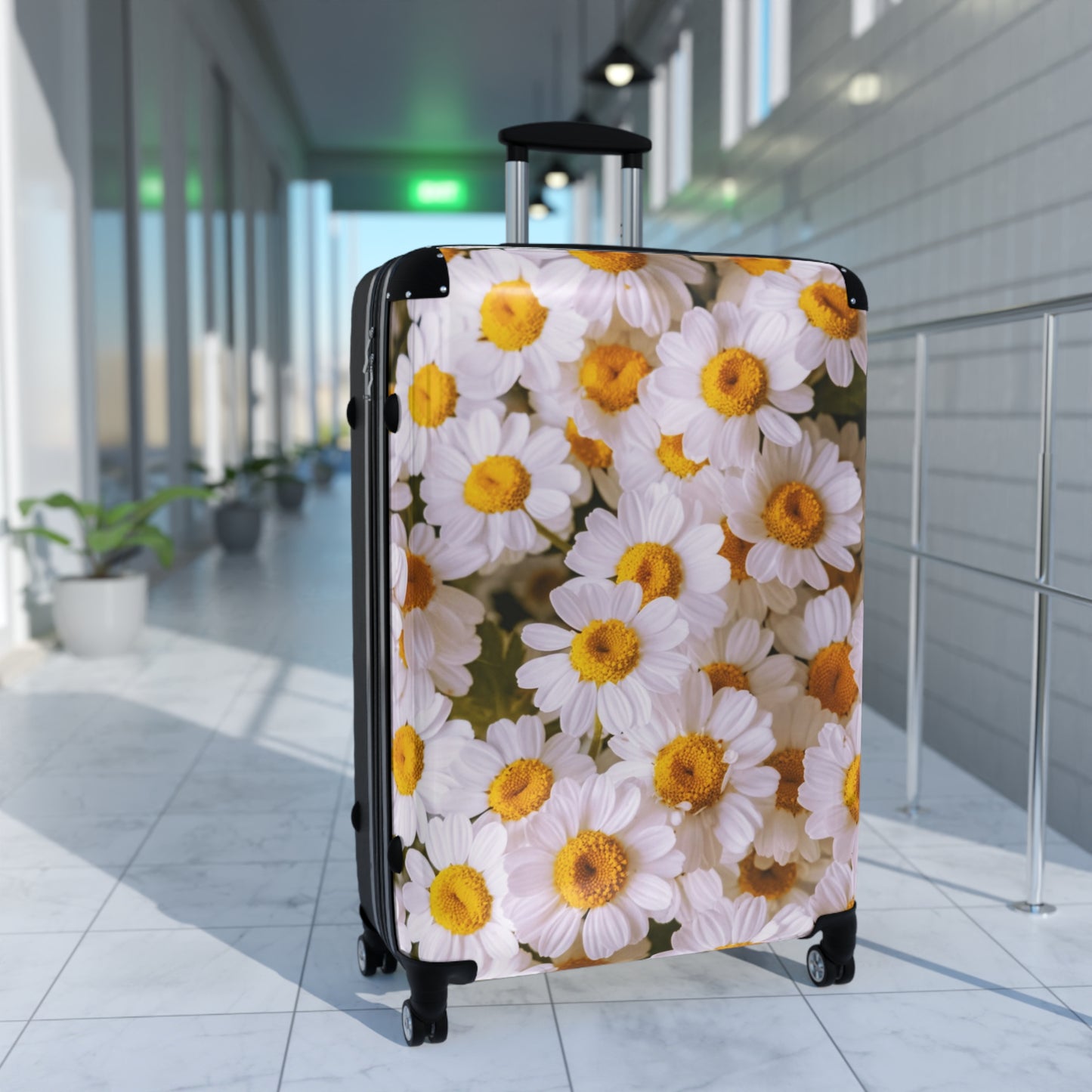 Nature Flowers Floral Chamomile Art Carry-On Suitcase - Stylish Luggage for Travelers