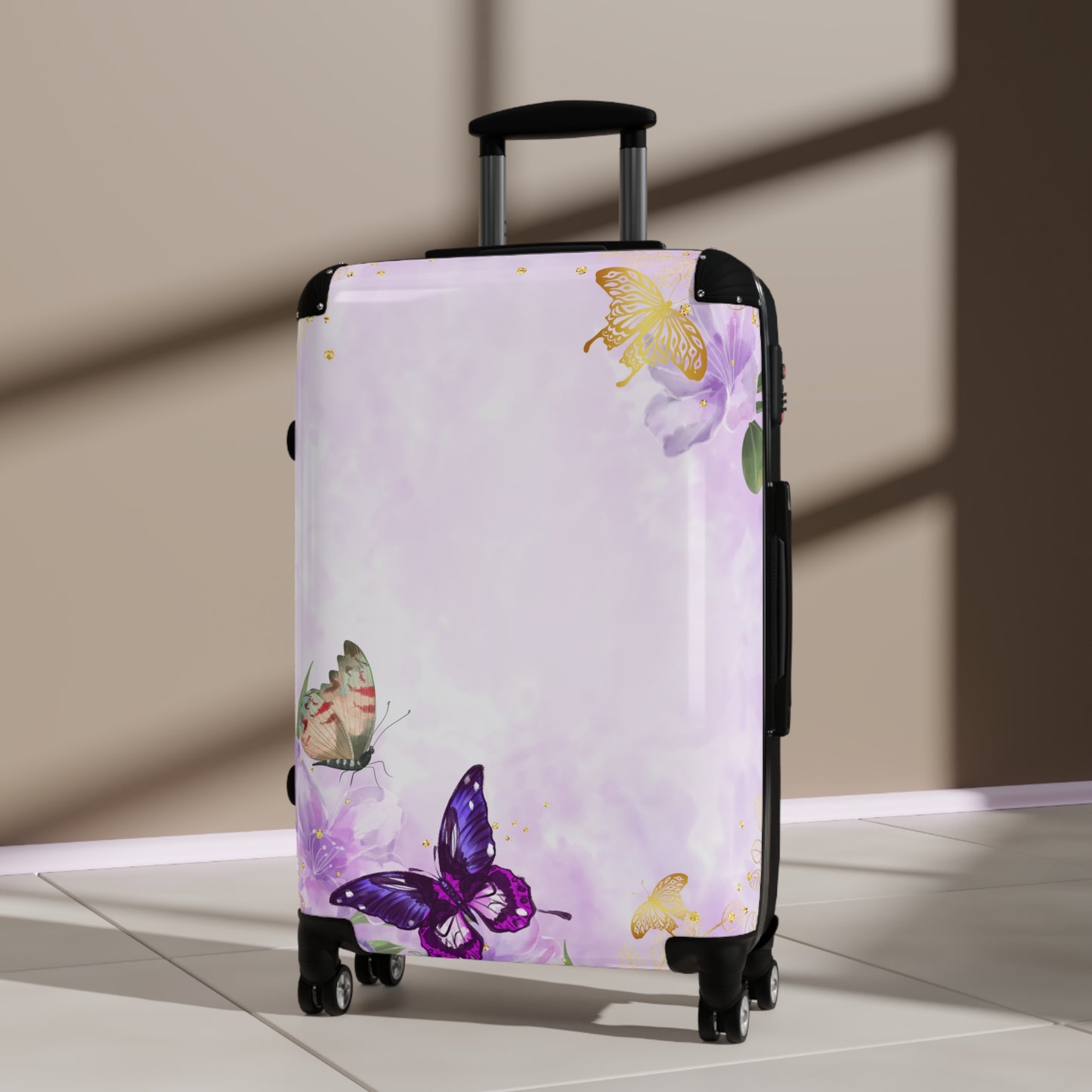 Nature Butterflies Flower Elegant Art Carry-On Suitcase - Stylish Luggage for Travelers