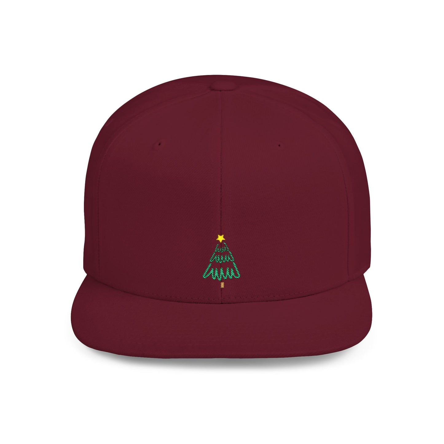 Icons Embroidered Pine Tree Green Flat Bill Snapback – Lightweight, Custom Fit, Premium Quality