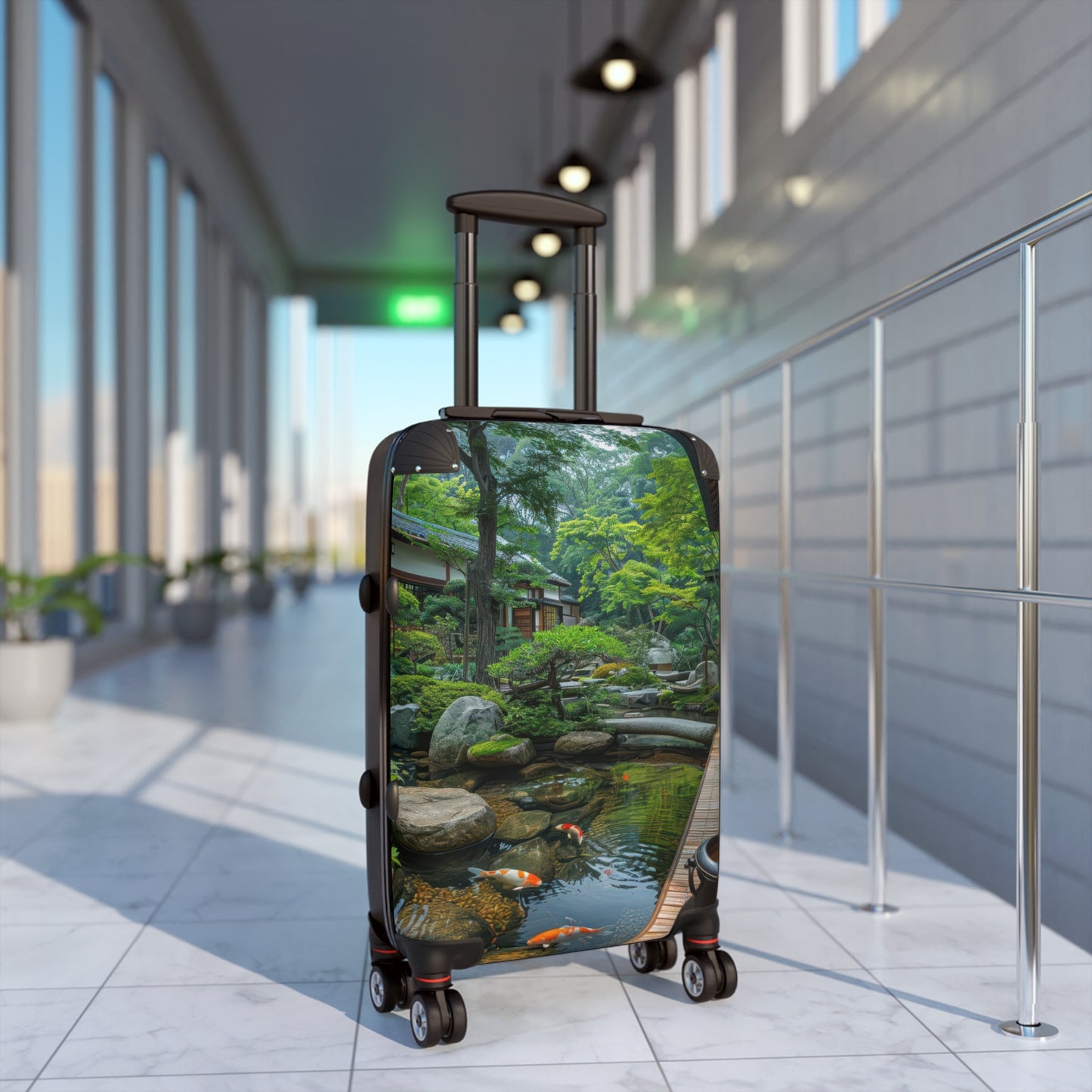 Nature Garden Serene Art Carry-On Suitcase - Stylish Luggage for Travelers