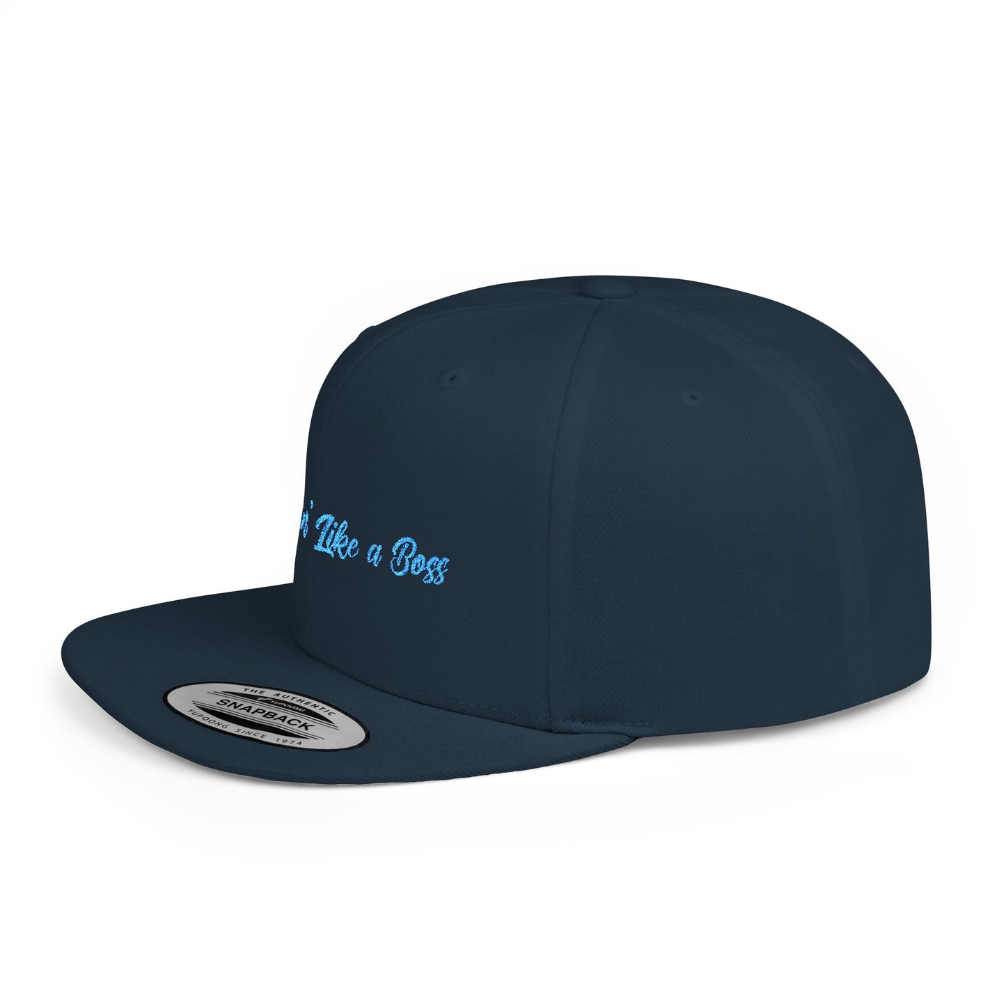 Text Mommin’ Like a Boss Flat Bill Snapback – Lightweight, Custom Fit, Premium Quality