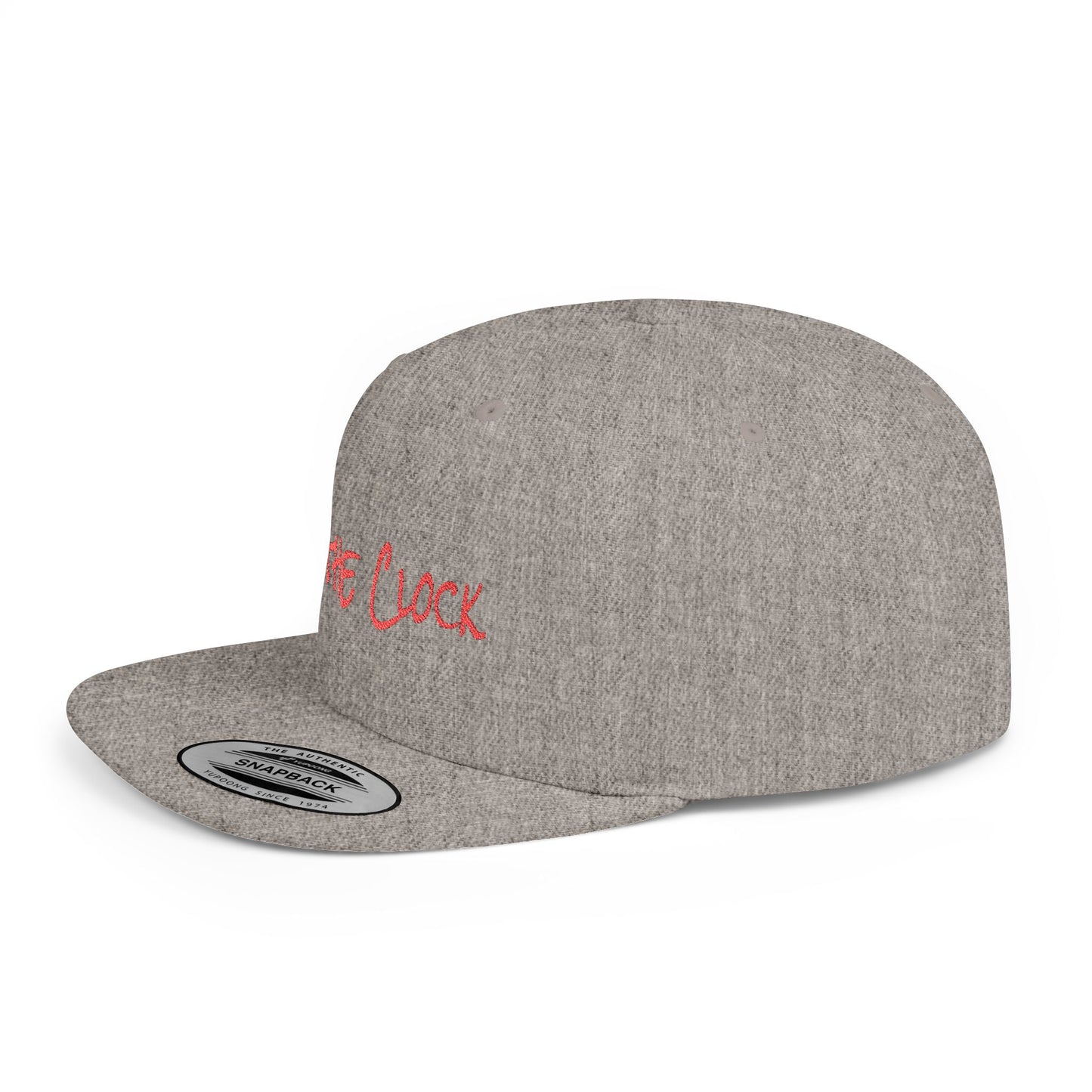 Text Off the Clock Flat Bill Snapback – Lightweight, Custom Fit, Premium Quality