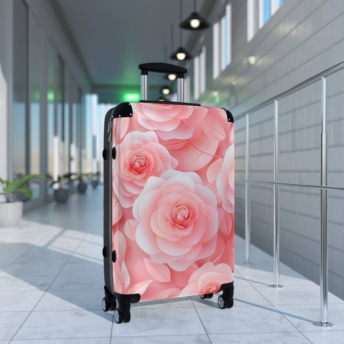 Nature Flowers Floral Pink Roses Art Carry-On Suitcase - Stylish Luggage for Travelers