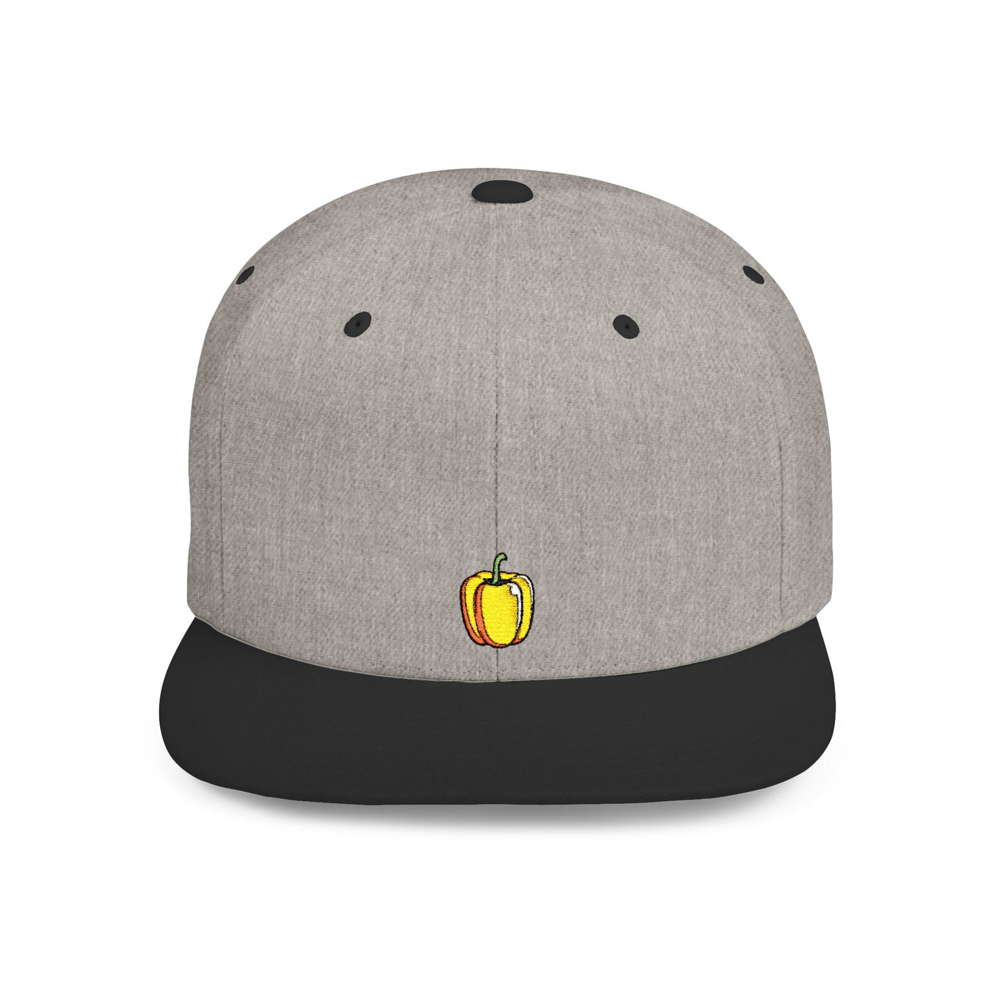 Icons Embroidered Bell Pepper Flat Bill Snapback – Lightweight, Custom Fit, Premium Quality