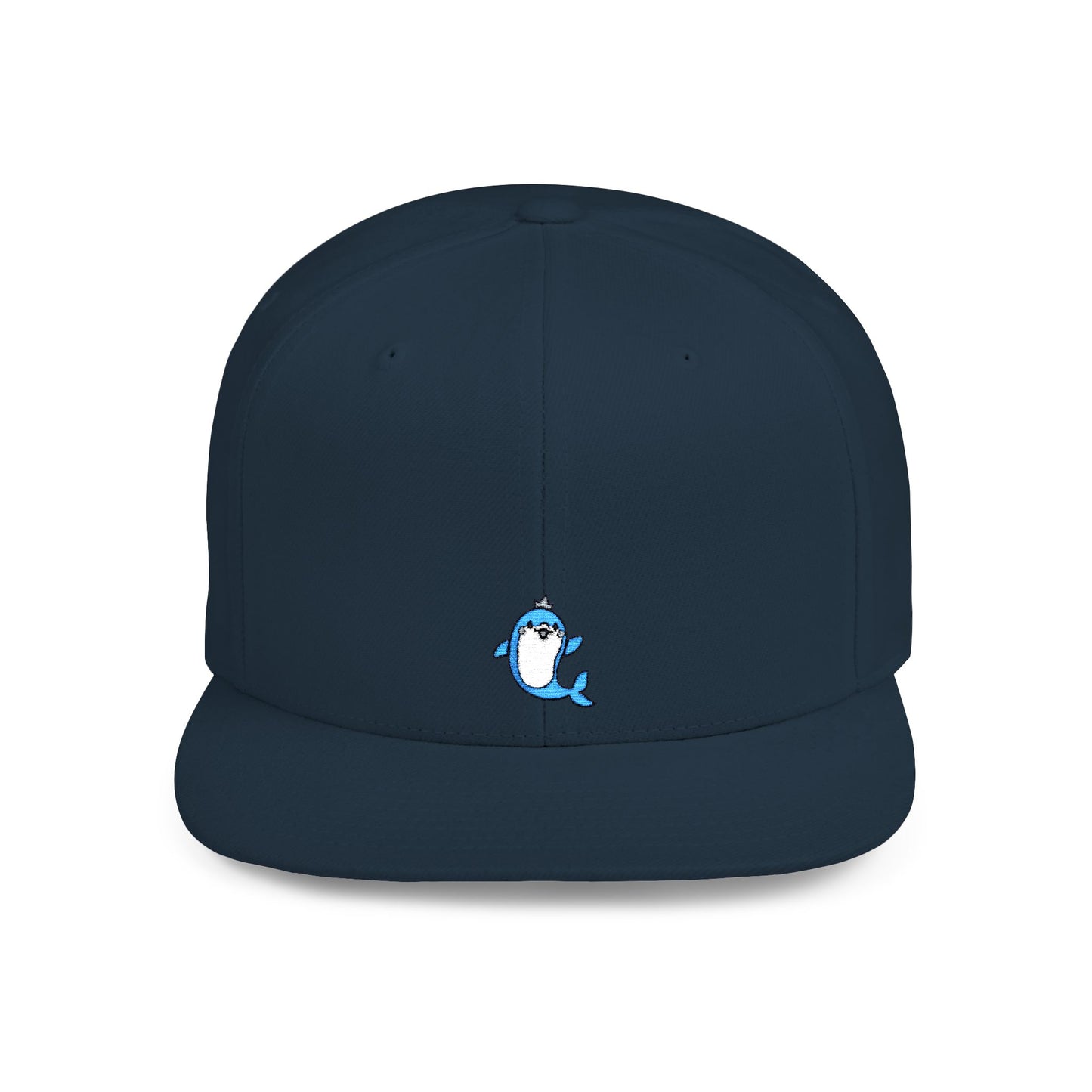 Icons Embroidered Dolphin 2 Flat Bill Snapback – Lightweight, Custom Fit, Premium Quality