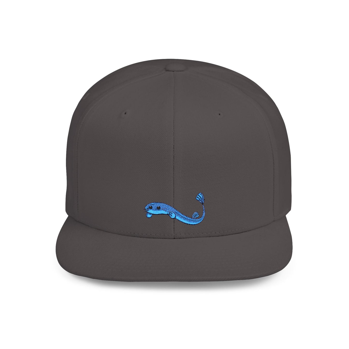 Icons Embroidered Eel Fish Flat Bill Snapback – Lightweight, Custom Fit, Premium Quality