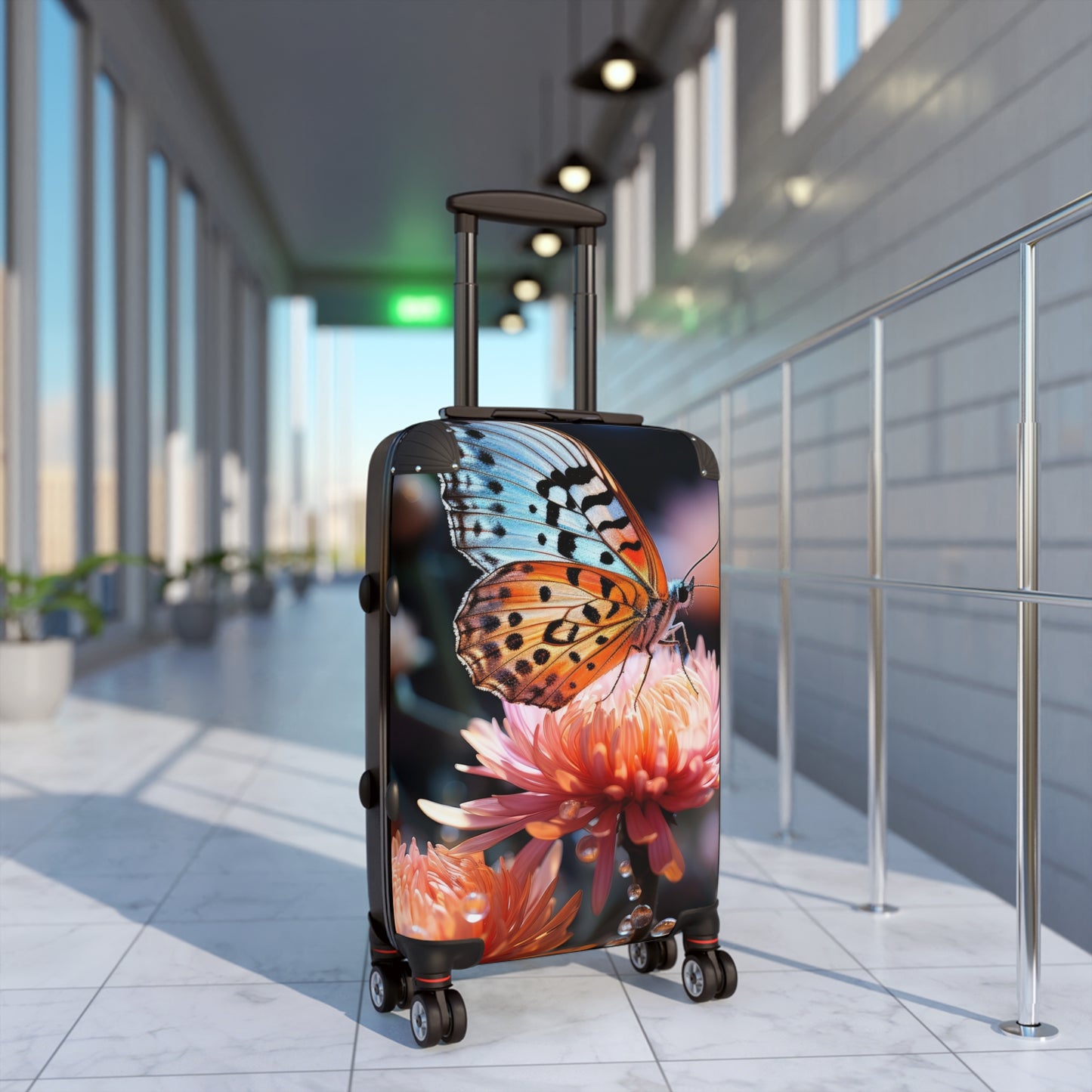 Nature Butterflies Floral On Flowers Art Carry-On Suitcase - Stylish Luggage for Travelers
