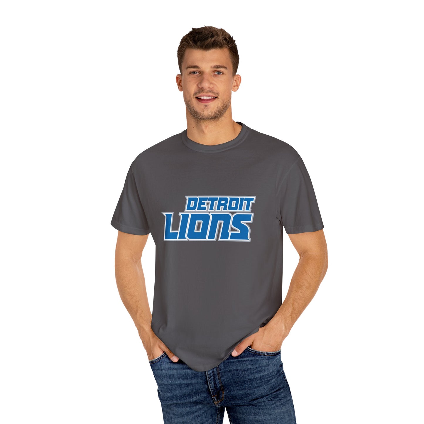 Detroit Lions Merchandise Garment-Dyed T-Shirt – Premium Cotton Tee for Customization