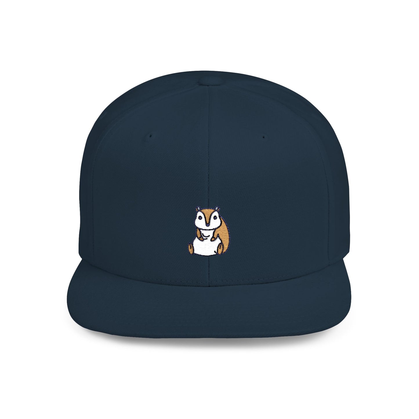 Icons Embroidered Hamster Flat Bill Snapback – Lightweight, Custom Fit, Premium Quality