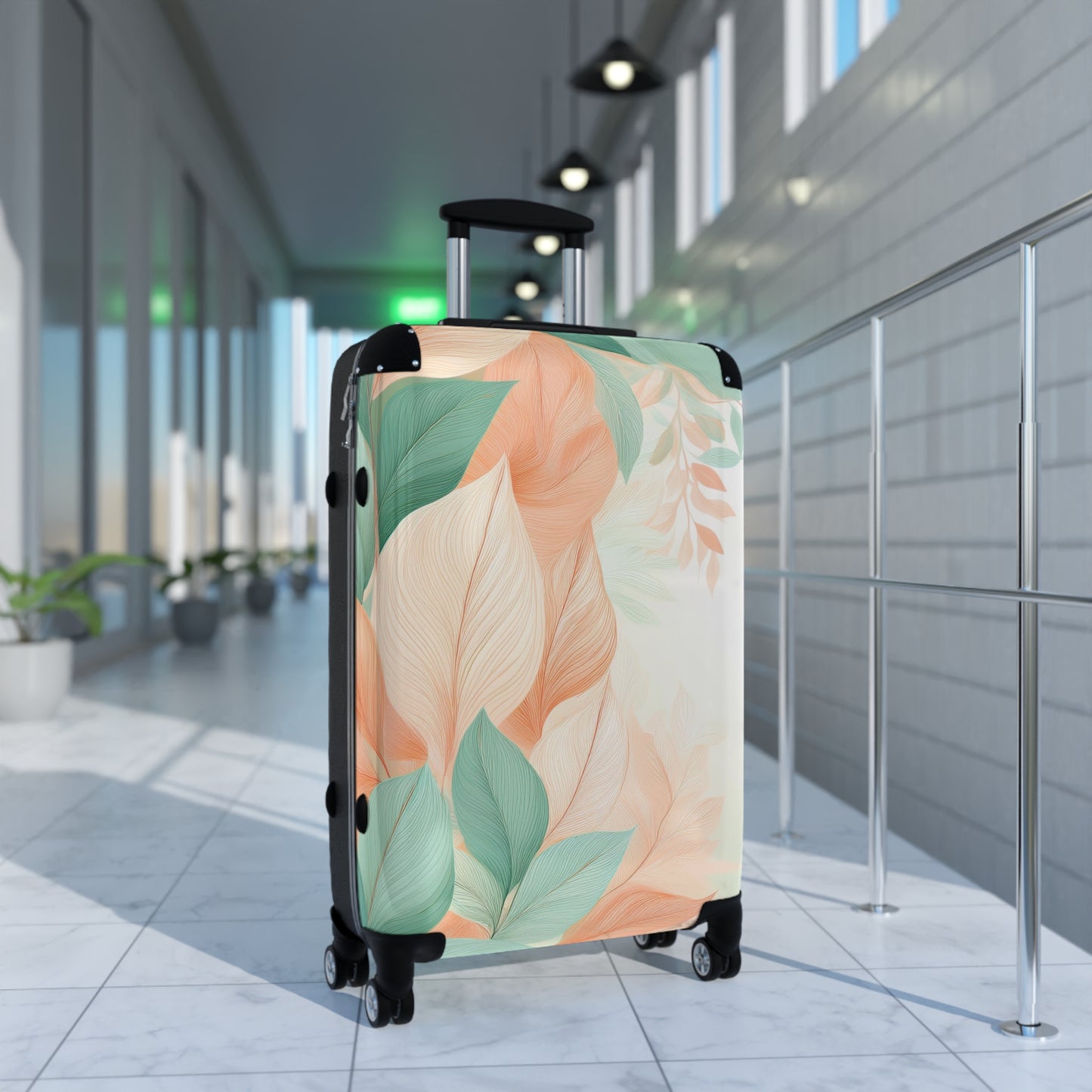 Nature Flowers Abstract Floral Art Carry-On Suitcase - Stylish Luggage for Travelers