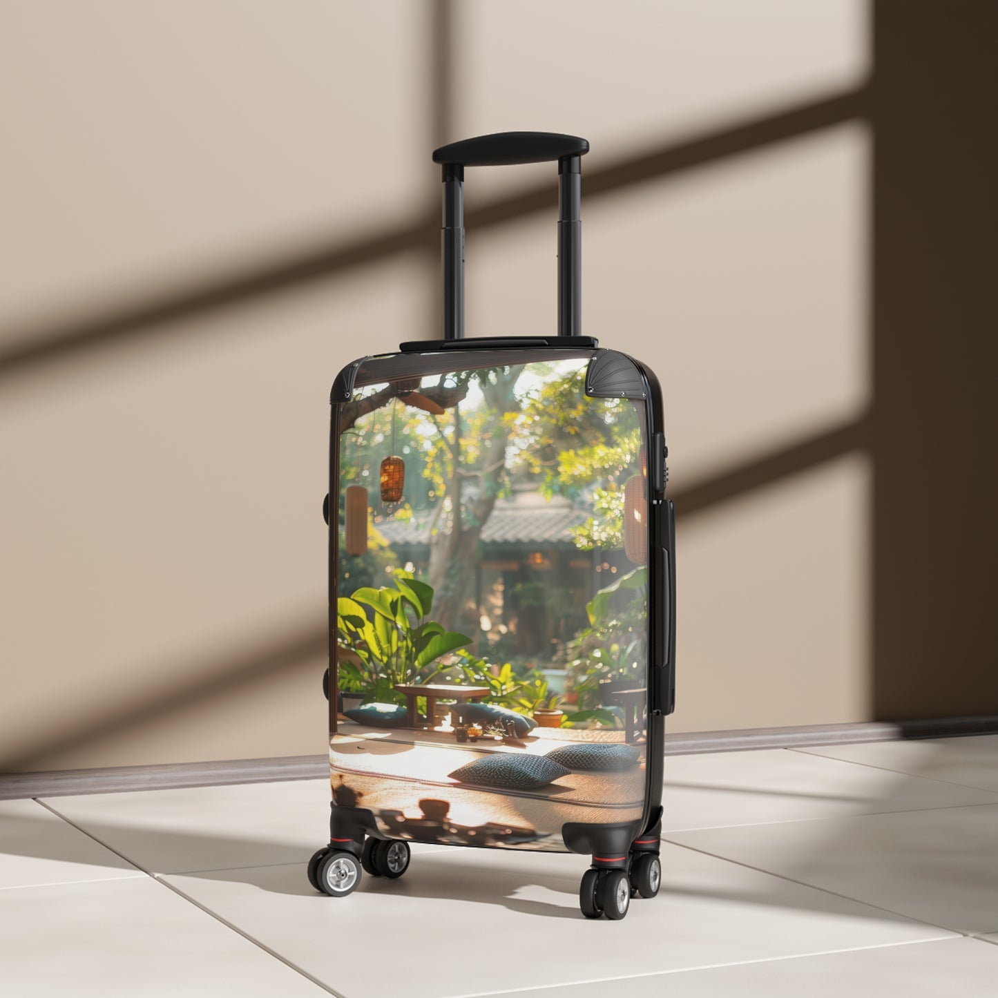 Nature Tea Serene Art Carry-On Suitcase - Stylish Luggage for Travelers