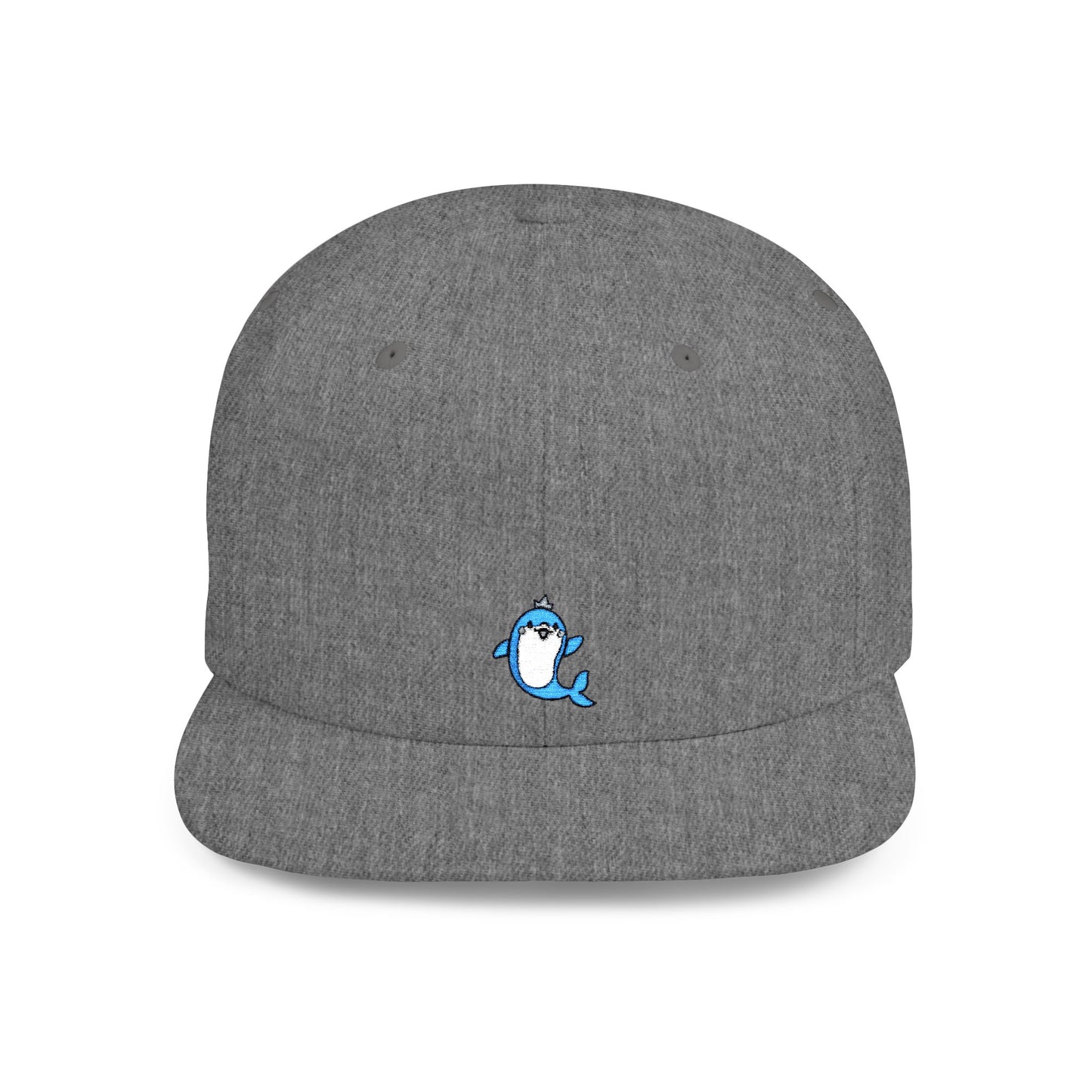 Icons Embroidered Dolphin 2 Flat Bill Snapback – Lightweight, Custom Fit, Premium Quality