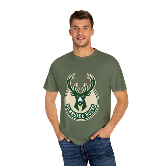 Milwaukee Bucks NBA Garment-Dyed T-Shirt – Premium Cotton Tee for Customization