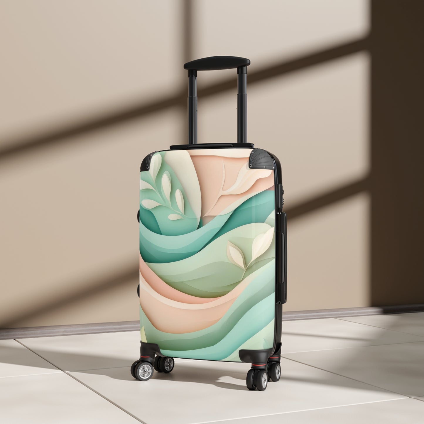 Abstract Organic Shapes Carry-On Suitcase - Stylish Luggage for Travelers