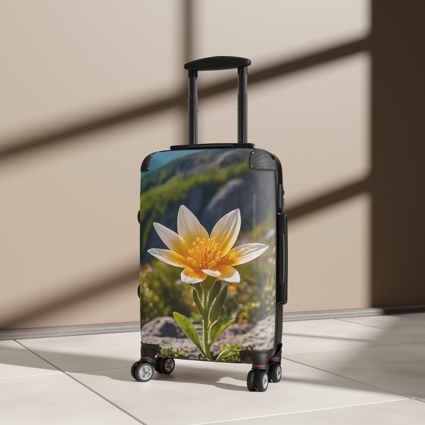 Nature Flowers Floral Luminous Carry-On Suitcase - Stylish Luggage for Travelers