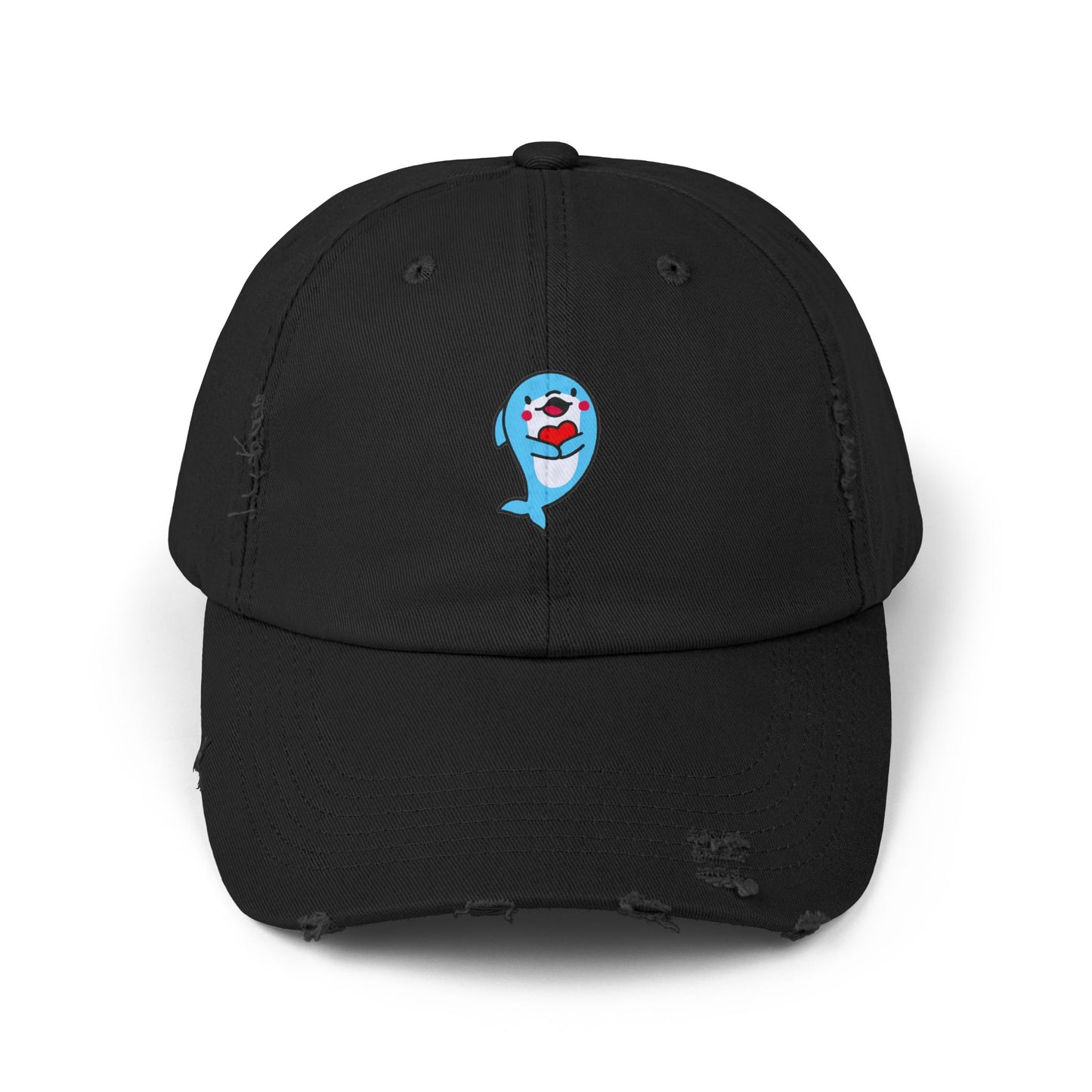 Dolphin Vintage Distressed Dad Hat Unisex Adjustable Cotton Twill Baseball Cap for Casual Everyday Wear