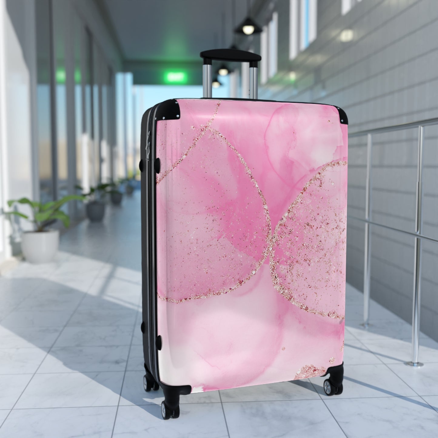 Nature Flowers Floral Rose Gold Art Carry-On Suitcase - Stylish Luggage for Travelers