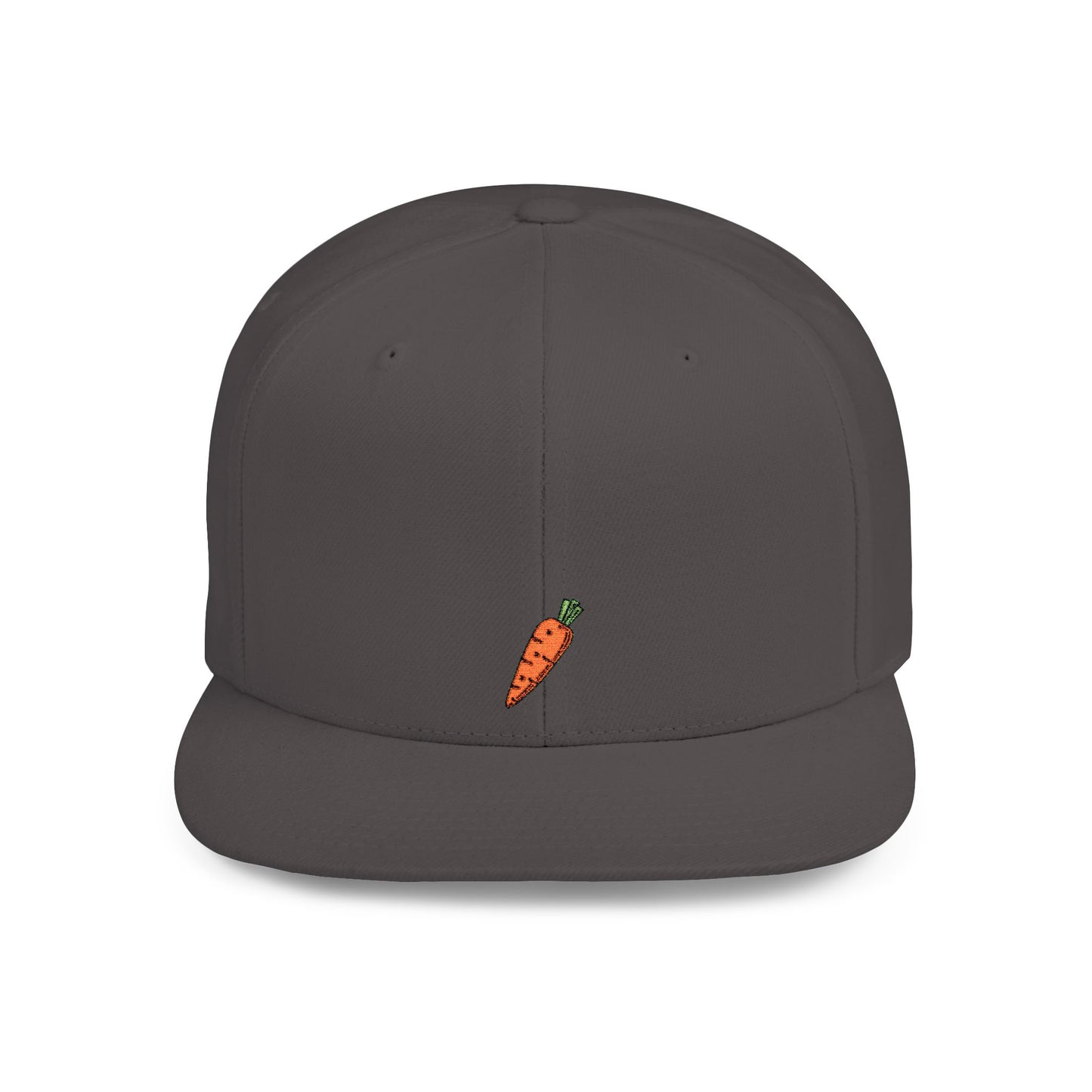 Icons Embroidered Carrot Flat Bill Snapback – Lightweight, Custom Fit, Premium Quality