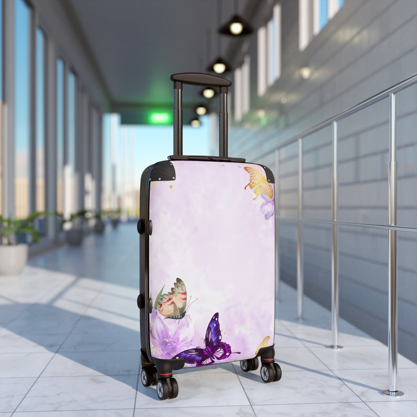 Nature Butterflies Flower Elegant Art Carry-On Suitcase - Stylish Luggage for Travelers