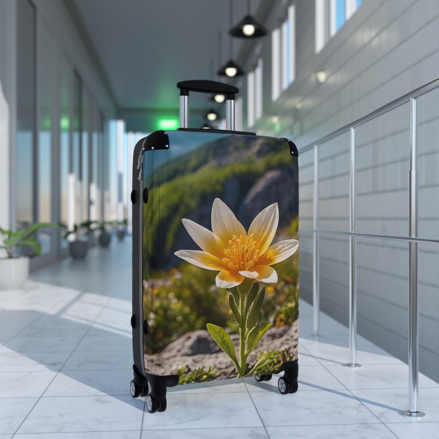 Nature Flowers Floral Luminous Carry-On Suitcase - Stylish Luggage for Travelers