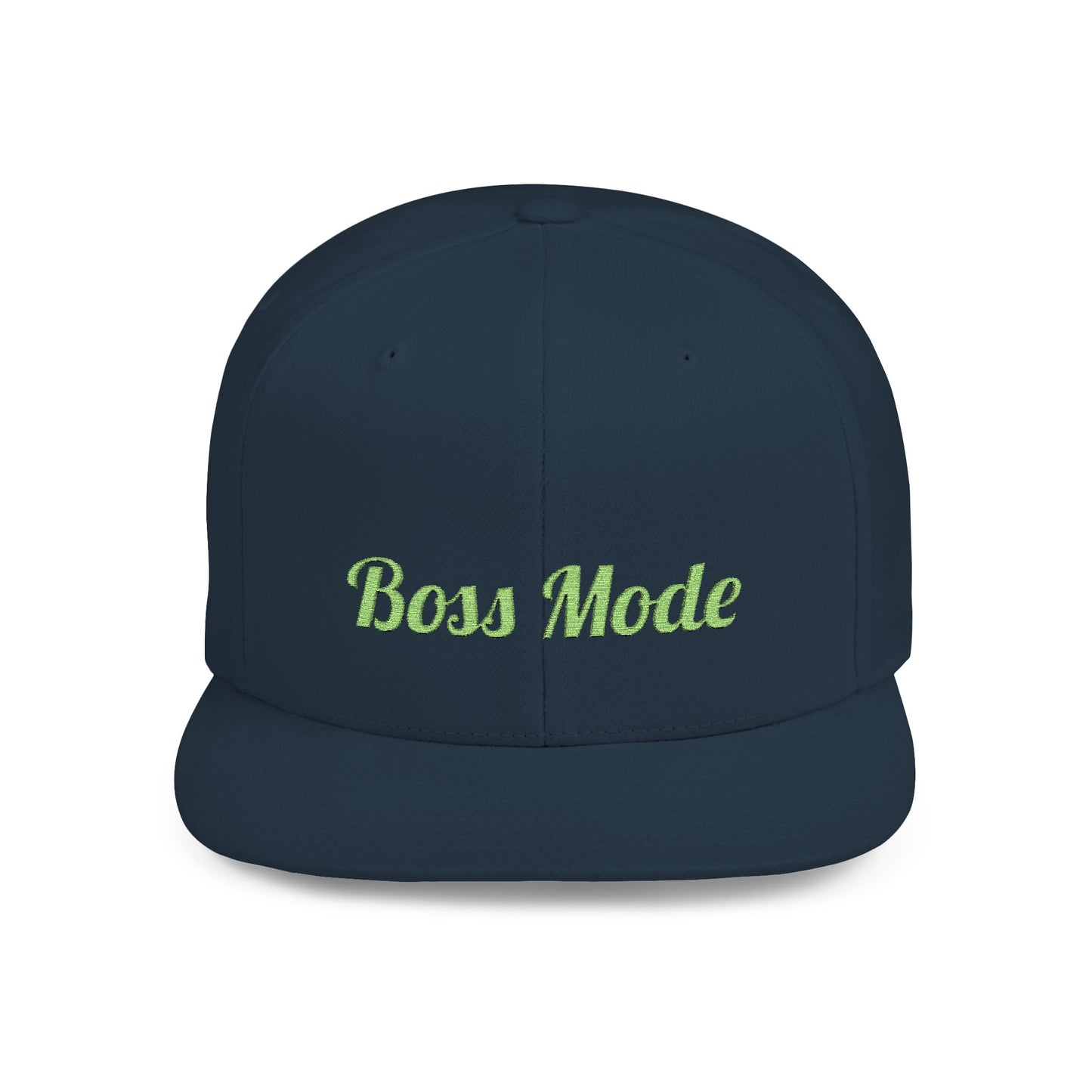 Text Boss Mode Flat Bill Snapback – Lightweight, Custom Fit, Premium Quality