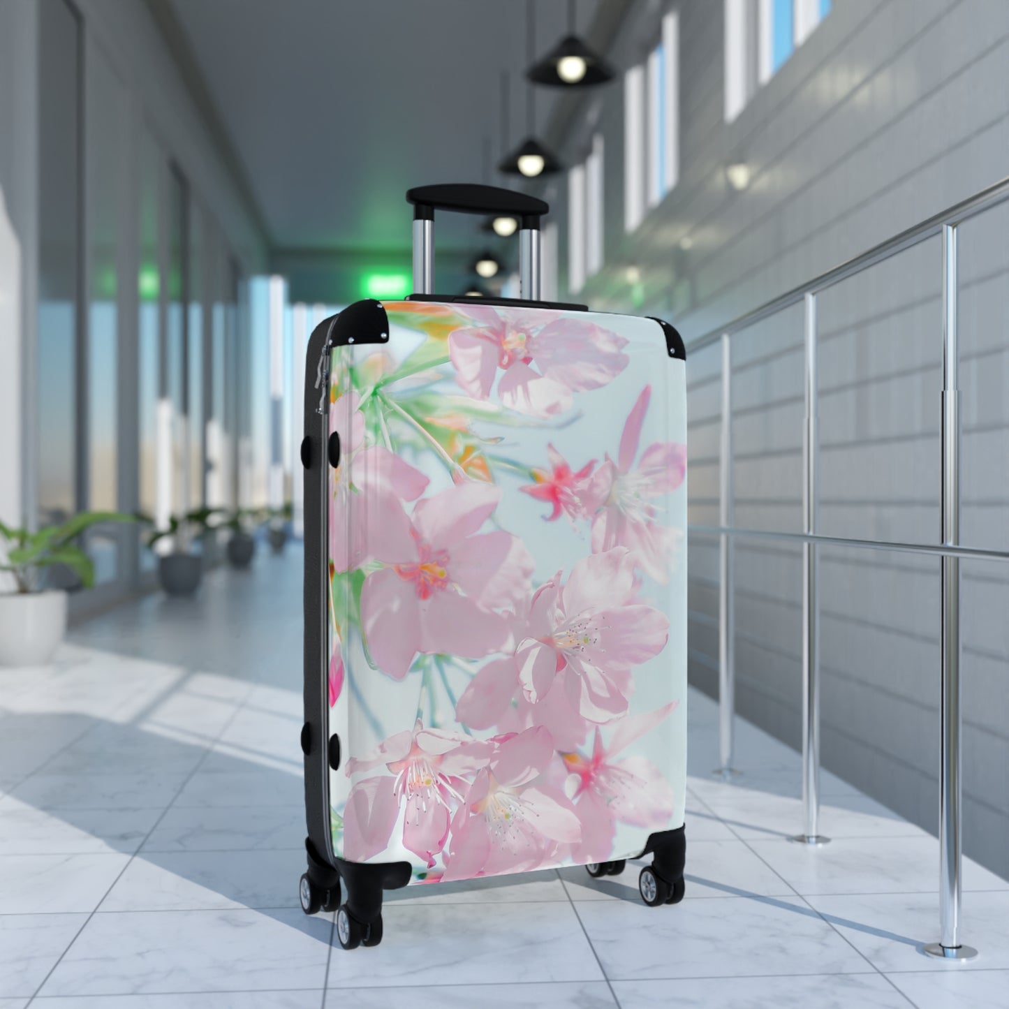 Nature Flowers Floral Green Leaf Art Carry-On Suitcase - Stylish Luggage for Travelers