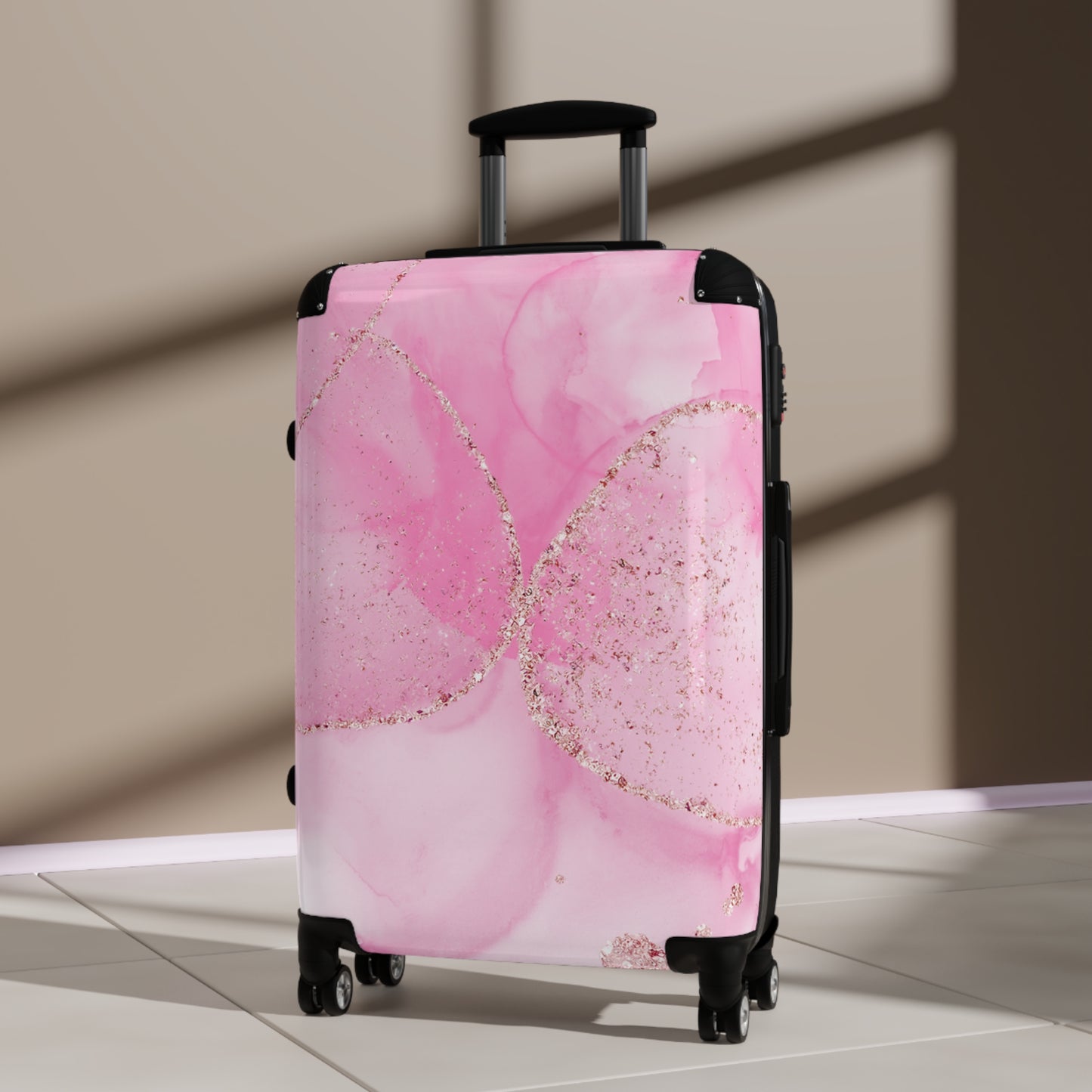 Nature Flowers Floral Rose Gold Art Carry-On Suitcase - Stylish Luggage for Travelers
