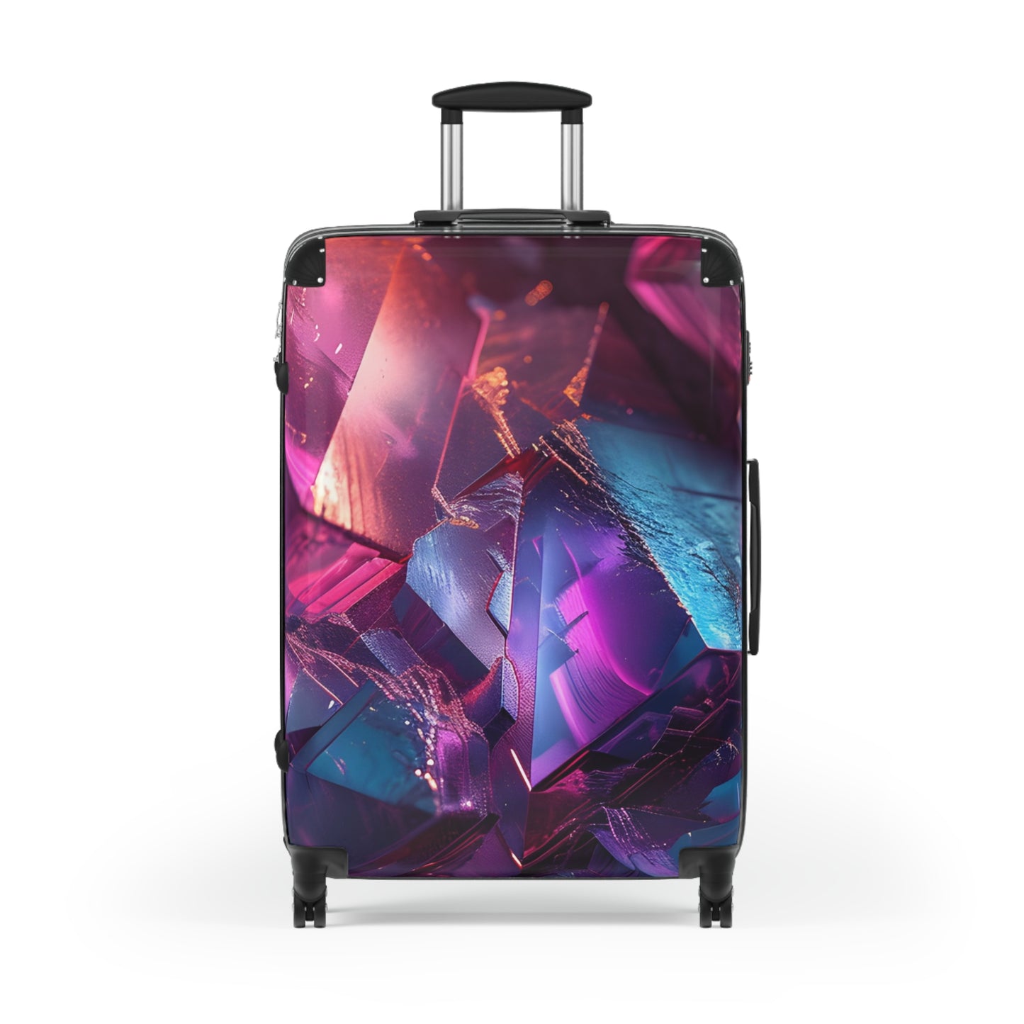 Abstract Colorful Crystal Art Carry-On Suitcase - Stylish Luggage for Travelers