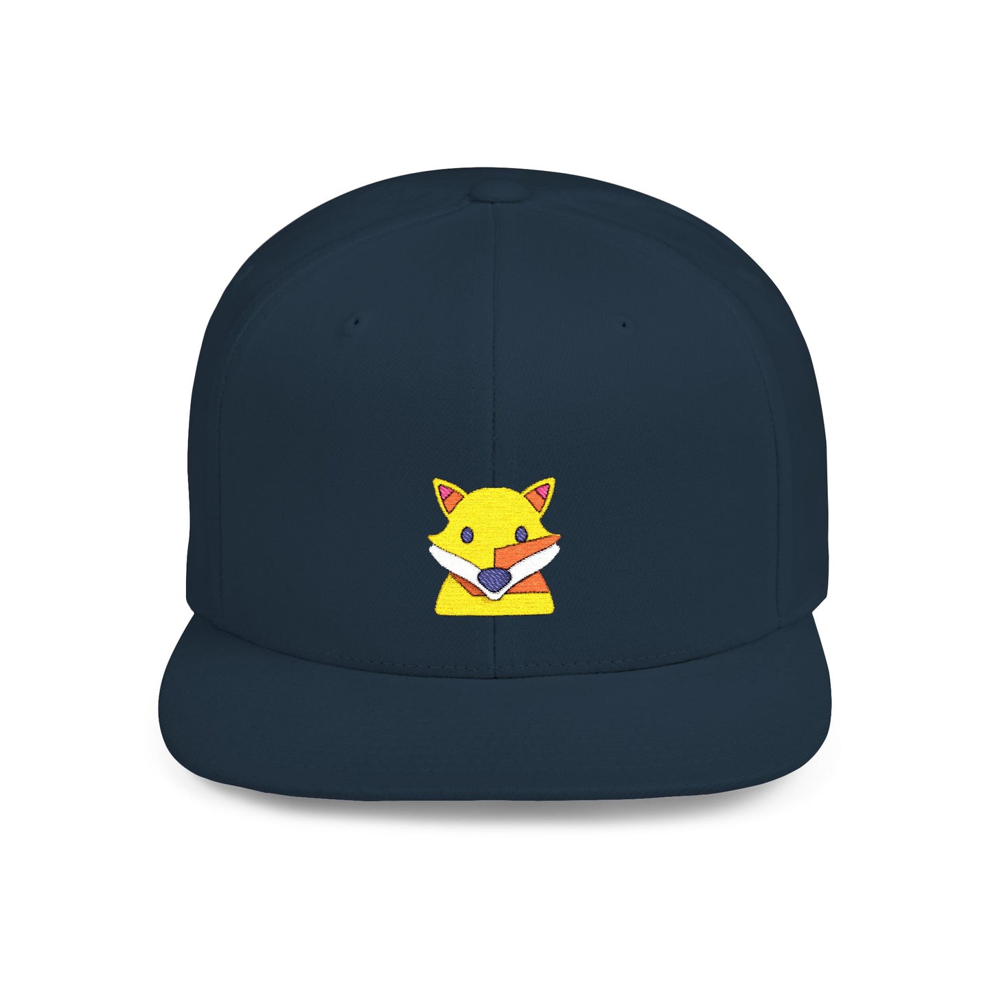 Icons Embroidered Fox Flat Bill Snapback – Lightweight, Custom Fit, Premium Quality