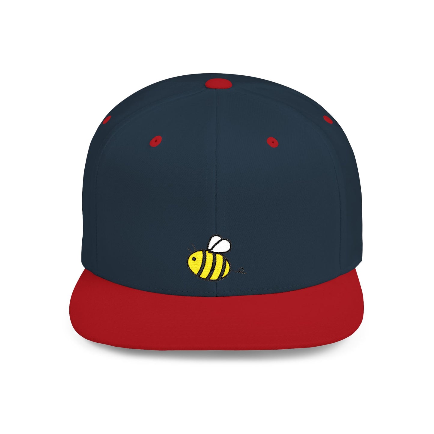 Icons Embroidered Bee Flat Bill Snapback – Lightweight, Custom Fit, Premium Quality