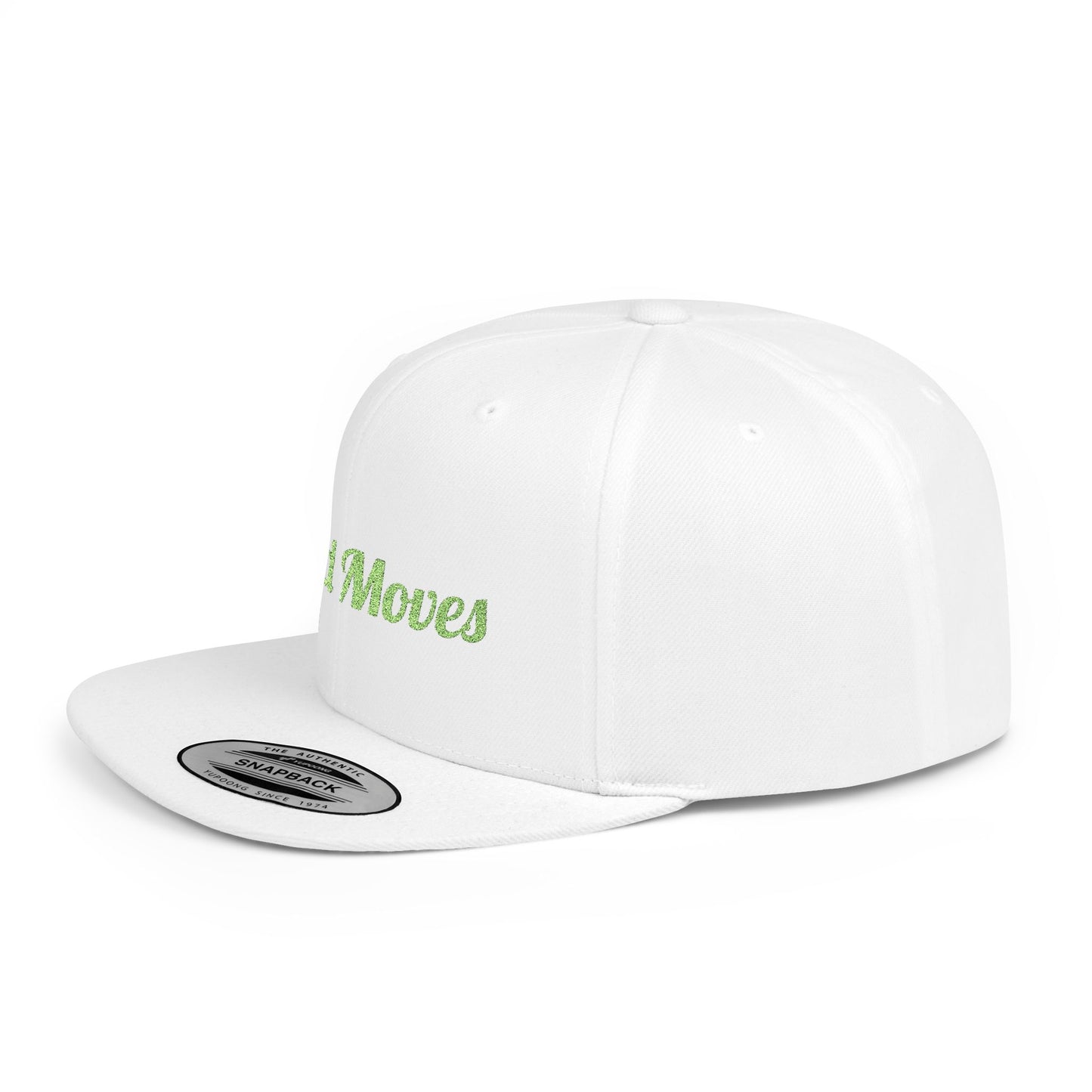 Text Bold Move Flat Bill Snapback – Lightweight, Custom Fit, Premium Quality
