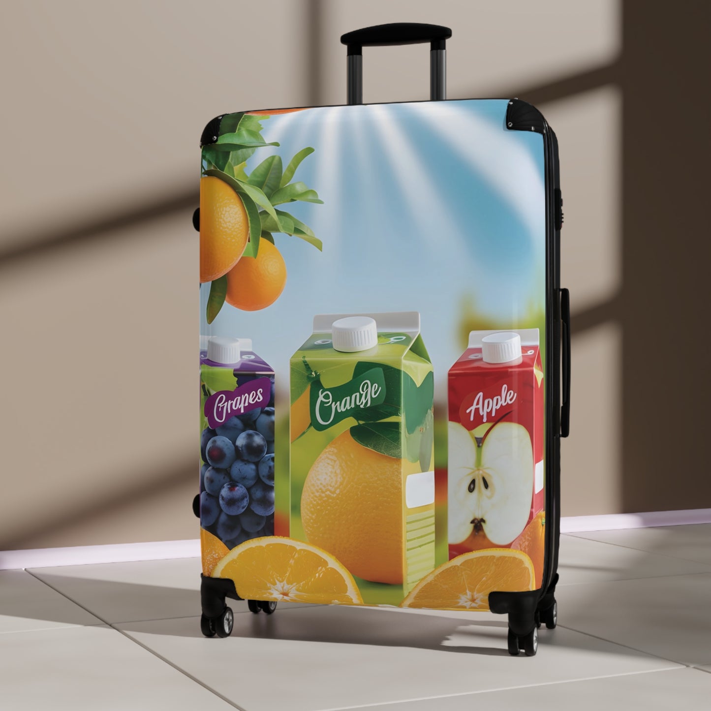 Nature Summer Tropicana Fruit Juice Carry-On Suitcase - Stylish Luggage for Travelers