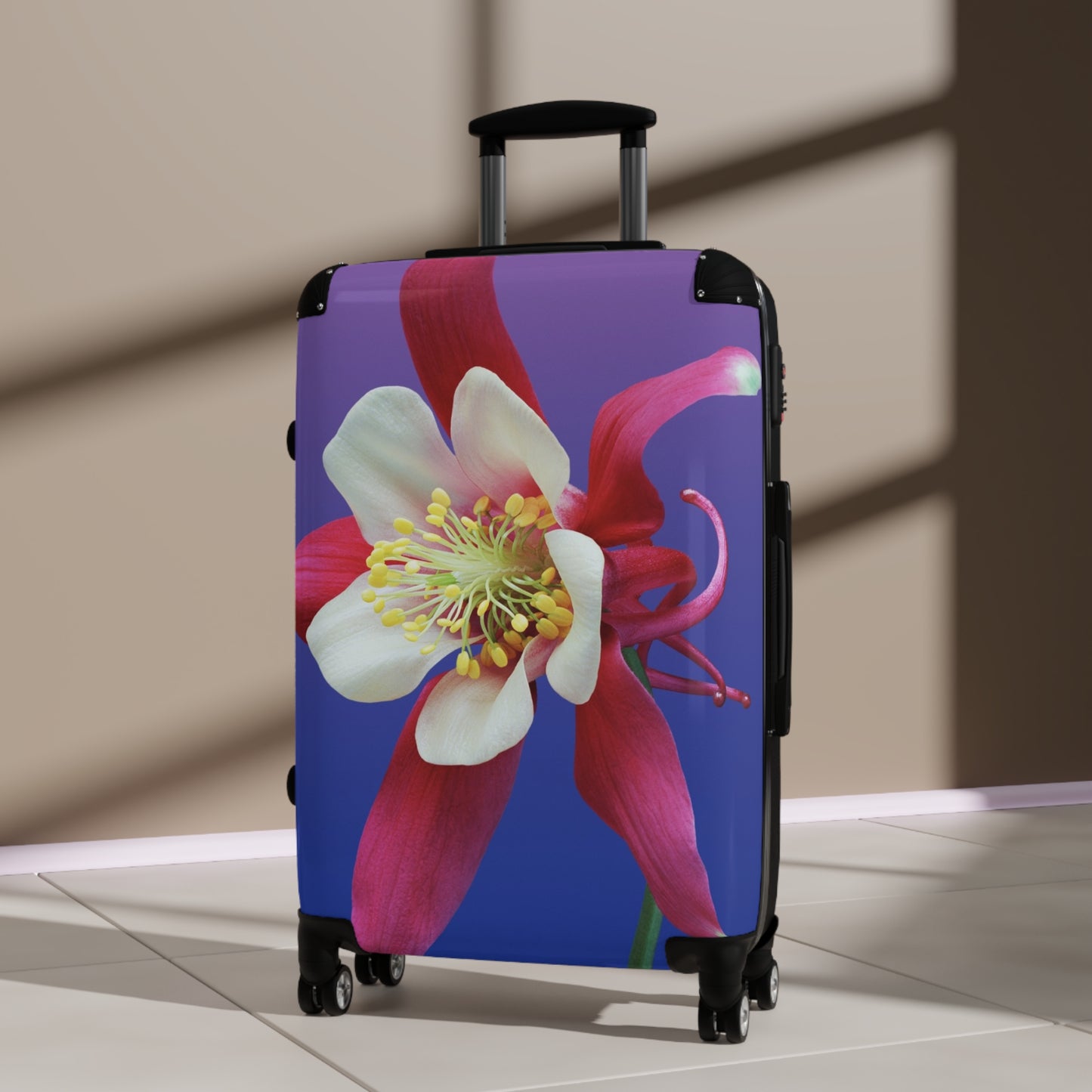 Love Aquilegia Art Carry-On Suitcase - Stylish Luggage for Travelers