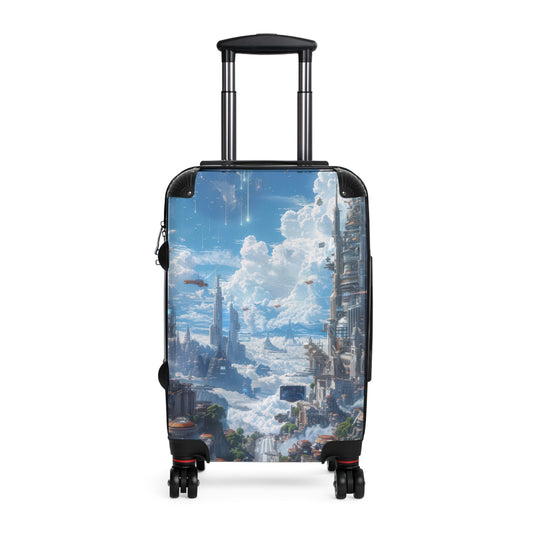 Nature Futuristic Cityscape Art Carry-On Suitcase - Stylish Luggage for Travelers