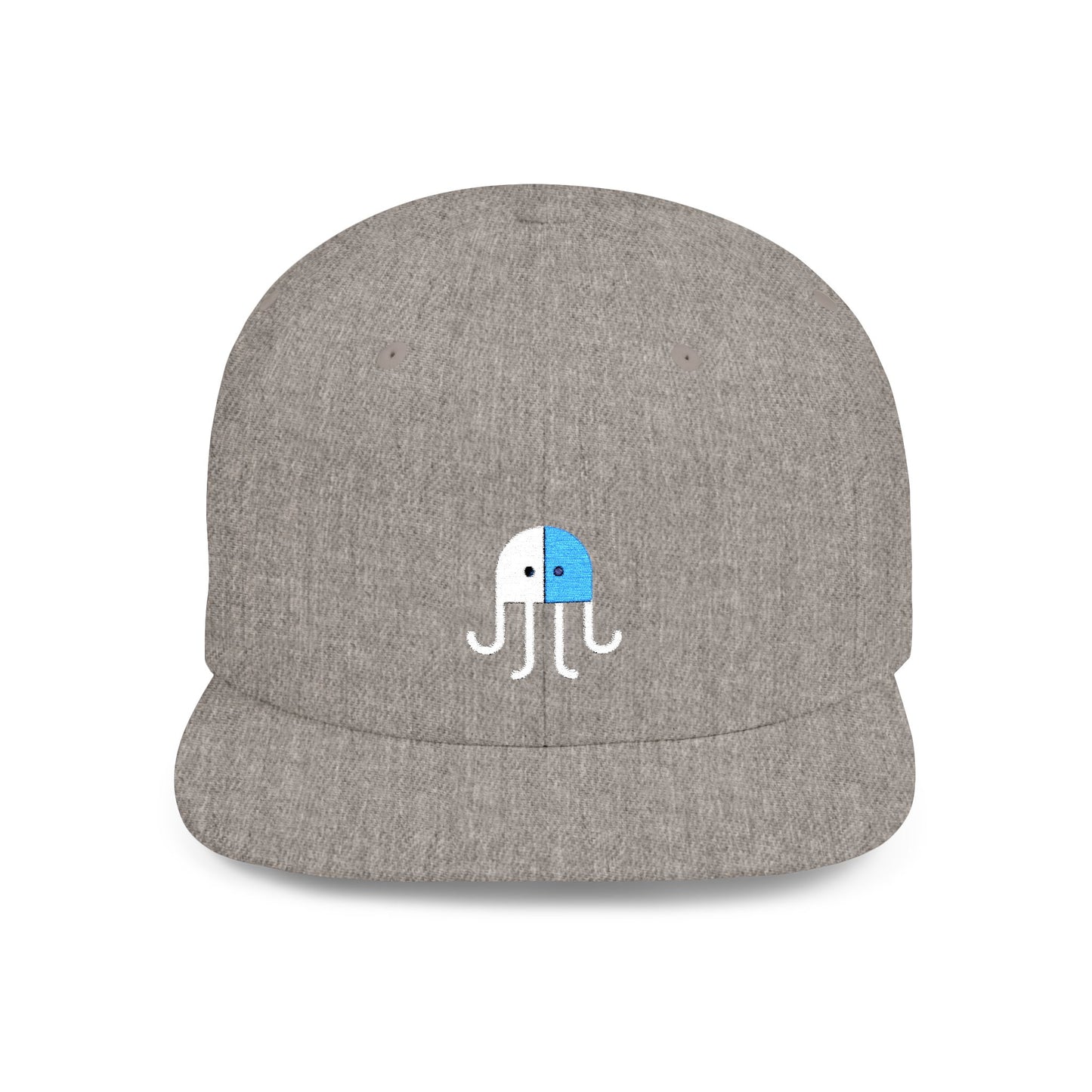 Icons Embroidered Jellyfish Flat Bill Snapback – Lightweight, Custom Fit, Premium Quality