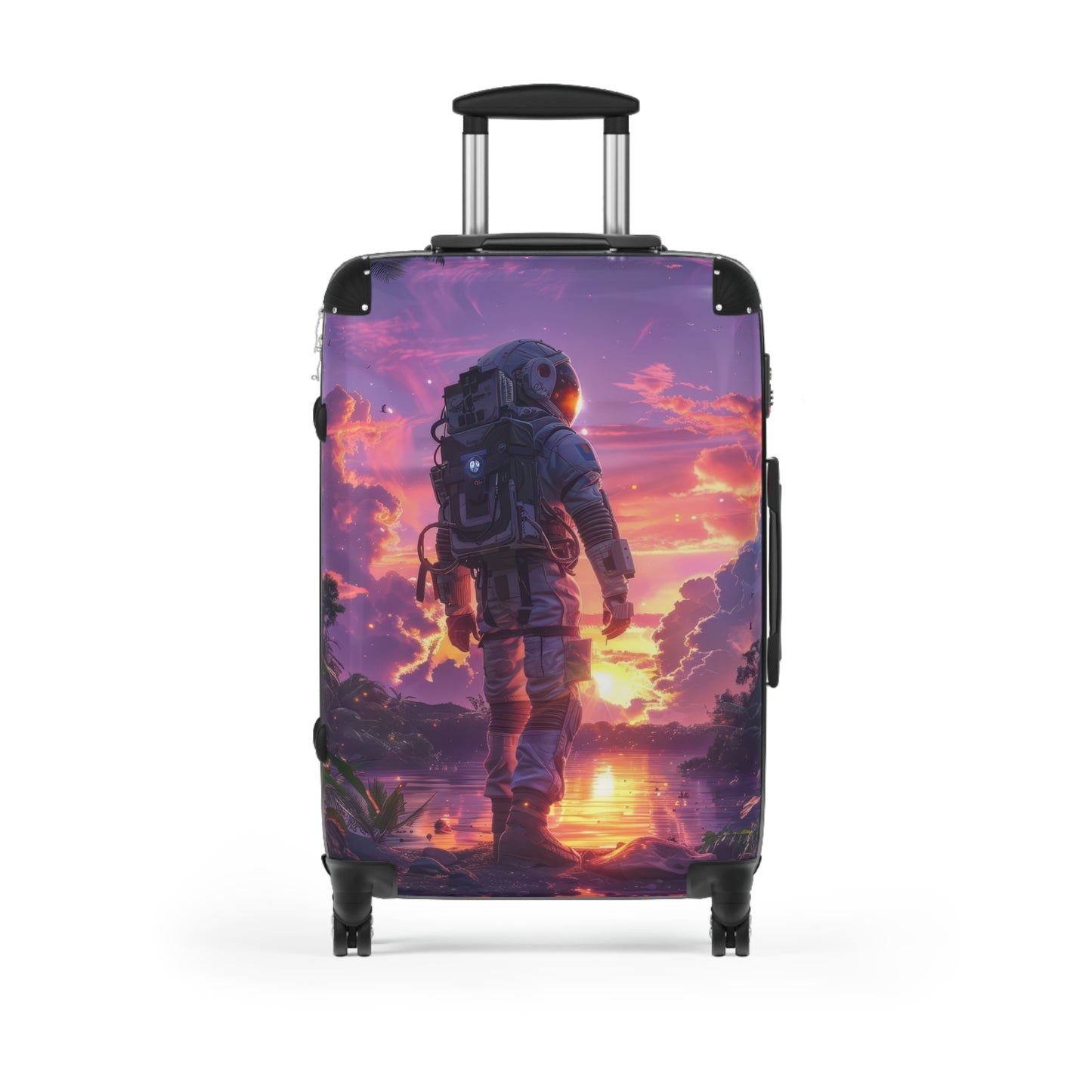 Astronaut Stands Art Carry-On Suitcase - Stylish Luggage for Travelers