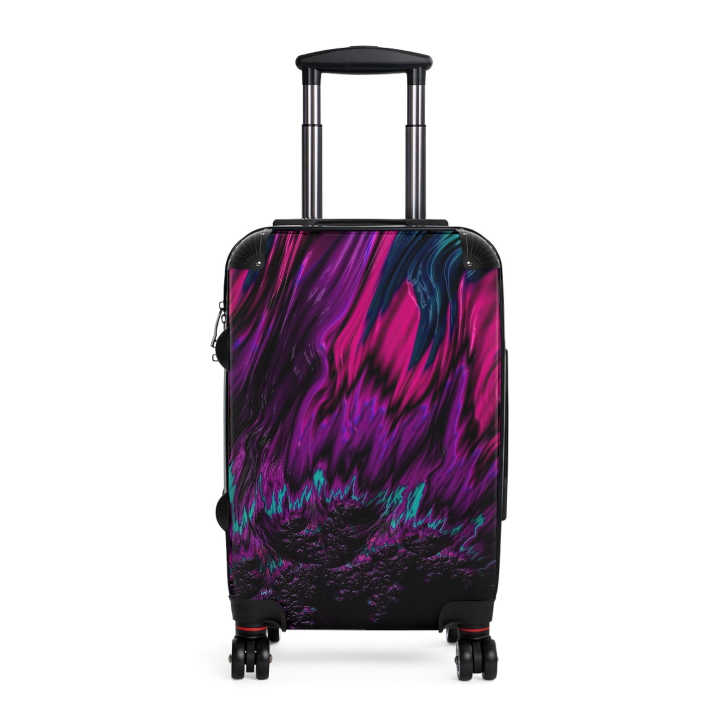 Abstract Colorful Liquid Flow Art Carry-On Suitcase - Stylish Luggage for Travelers
