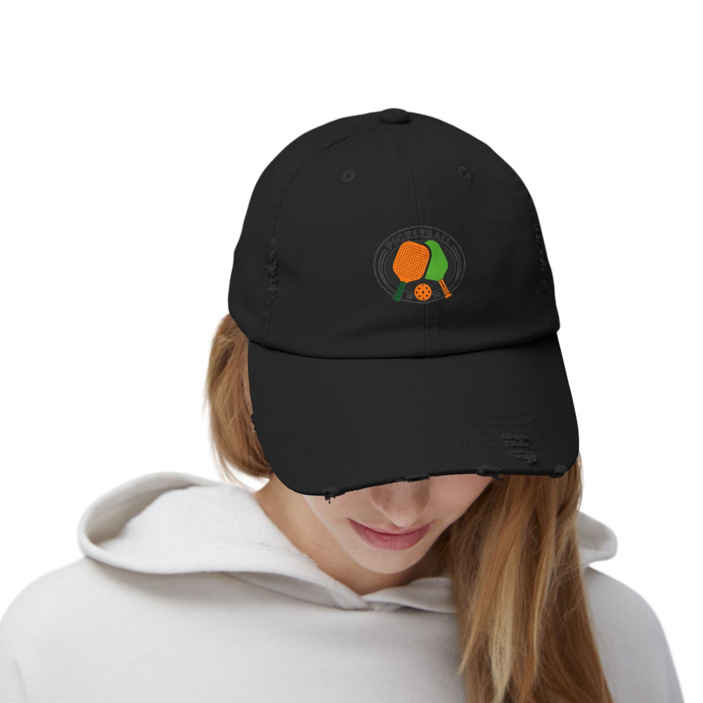 Pickle Ball 1985 Vintage Distressed Dad Hat Unisex Adjustable Cotton Twill Baseball Cap for Casual Everyday Wear