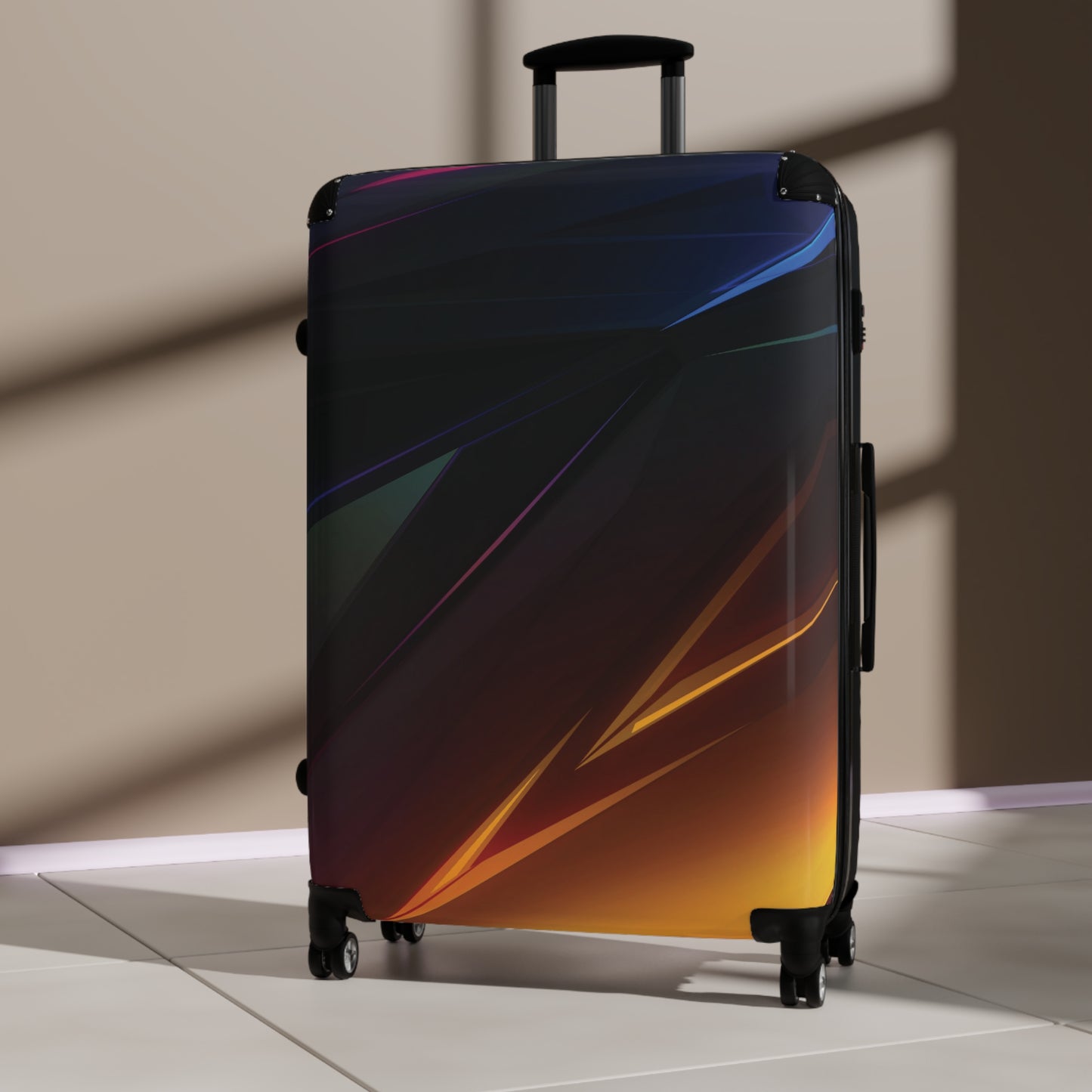 Abstract Colorful Dark Abs Art Carry-On Suitcase - Stylish Luggage for Travelers