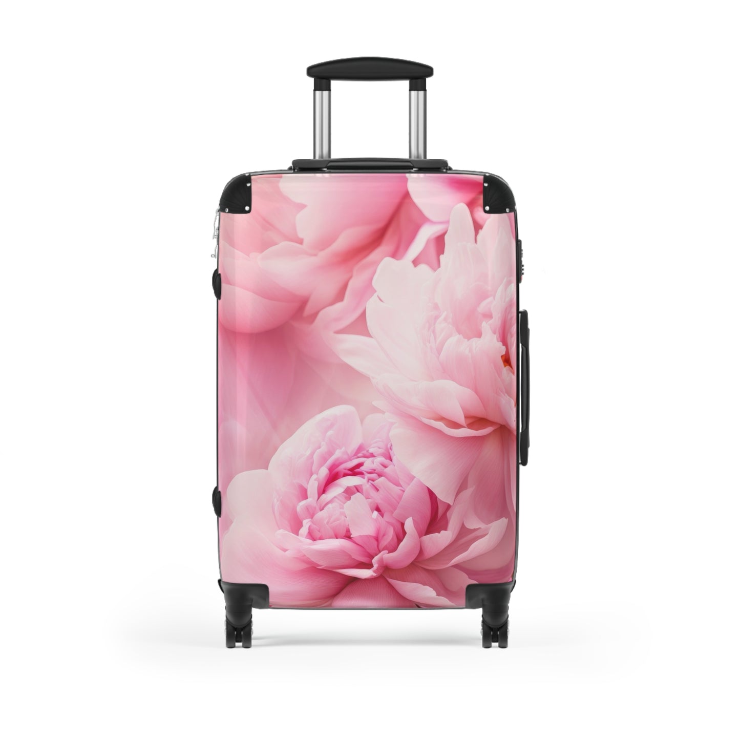 Nature Flowers Floral Pink Peony Art Carry-On Suitcase - Stylish Luggage for Travelers