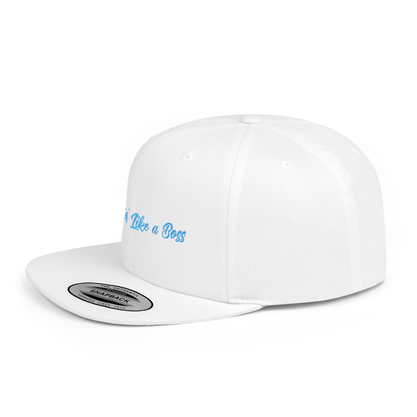 Text Mommin’ Like a Boss Flat Bill Snapback – Lightweight, Custom Fit, Premium Quality