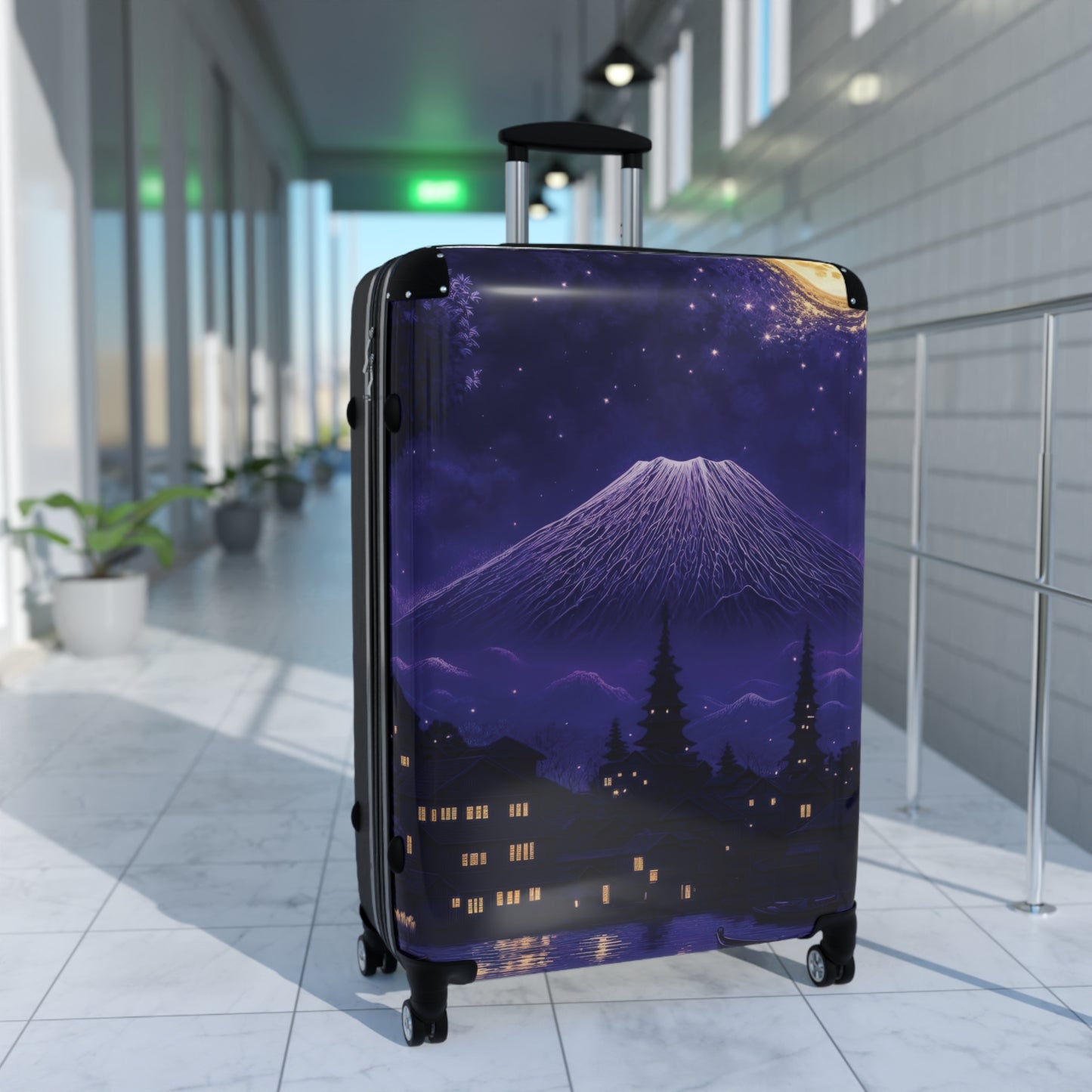 Art Mount Fuji Carry-On Suitcase - Stylish Luggage for Travelers
