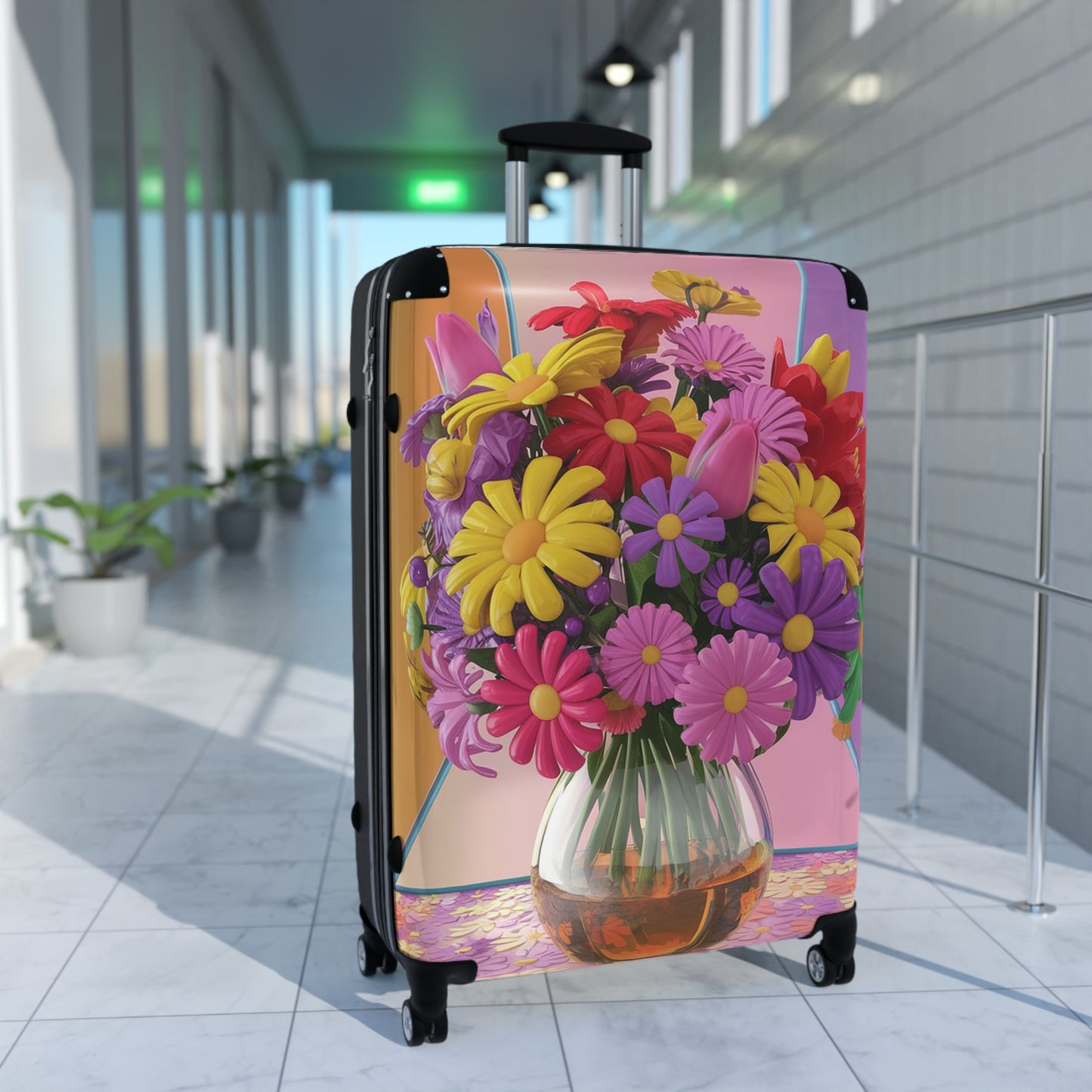 Nature Flowers Floral Set Colorful Art Carry-On Suitcase - Stylish Luggage for Travelers