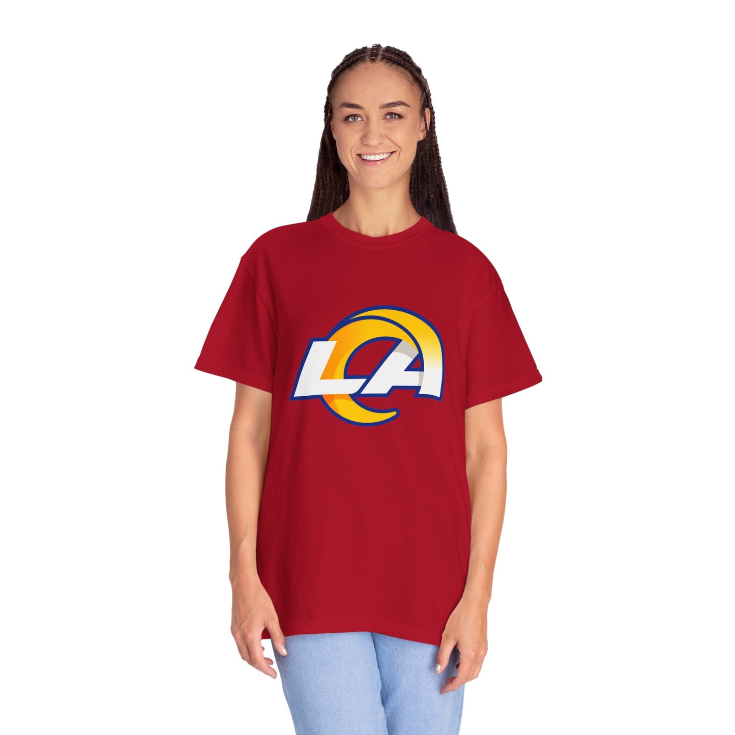 Los Angeles Rams Merchandise Garment-Dyed T-Shirt – Premium Cotton Tee for Customization