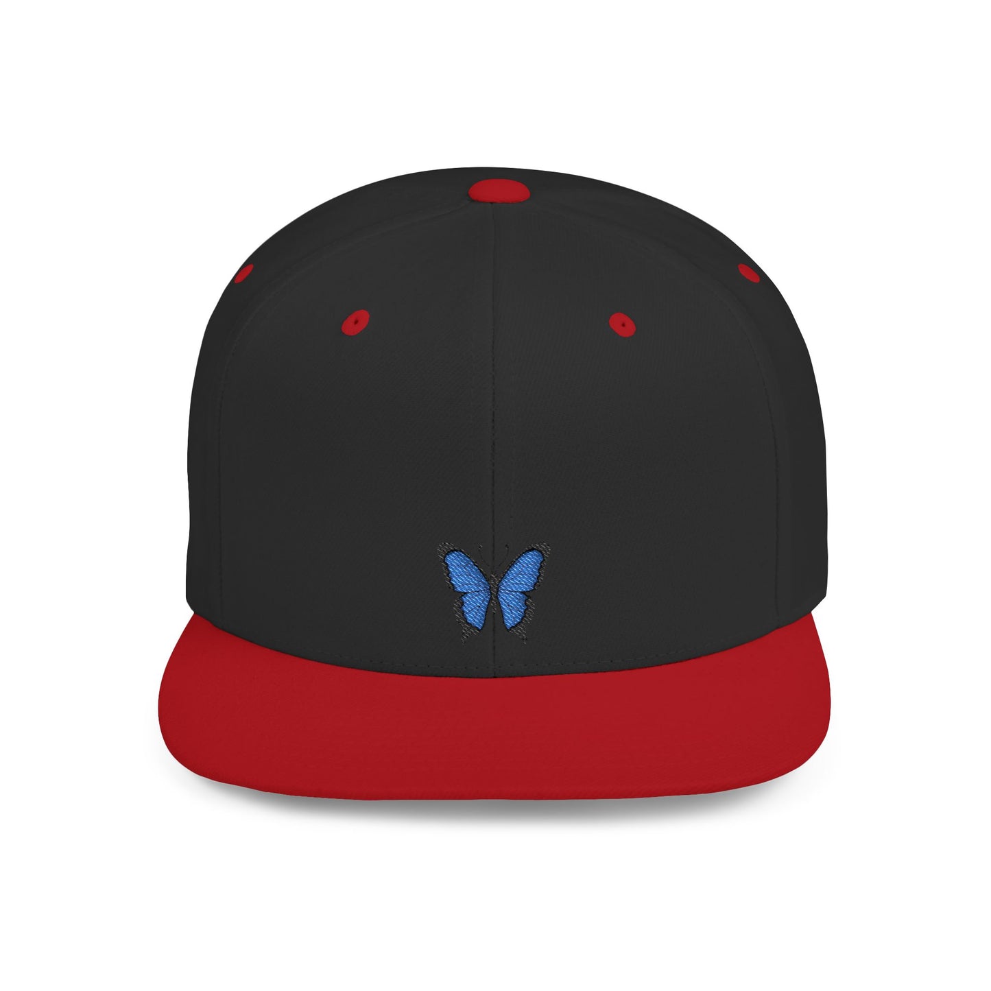 Icons Embroidered Butterfly Flat Bill Snapback – Lightweight, Custom Fit, Premium Quality
