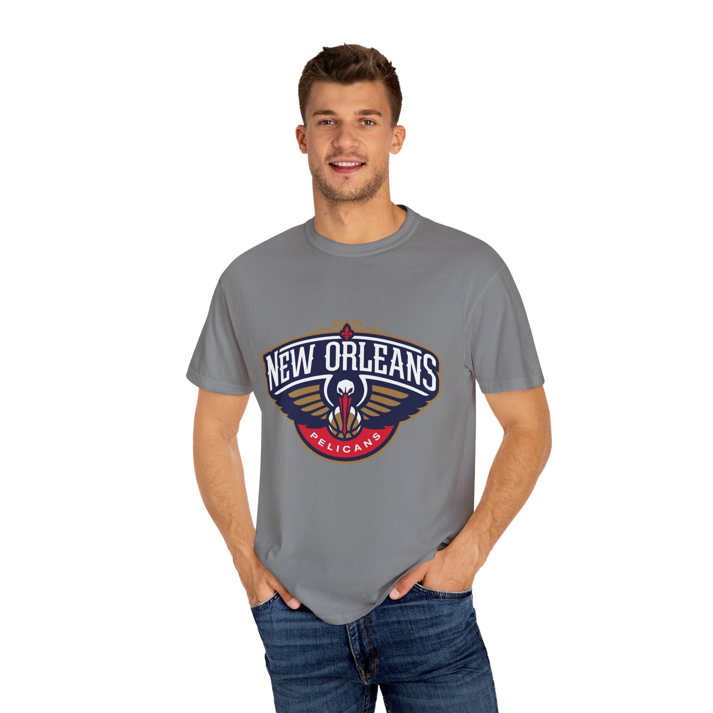 New Orleans Pelicans Garment-Dyed T-Shirt – Premium Cotton Tee for Customization