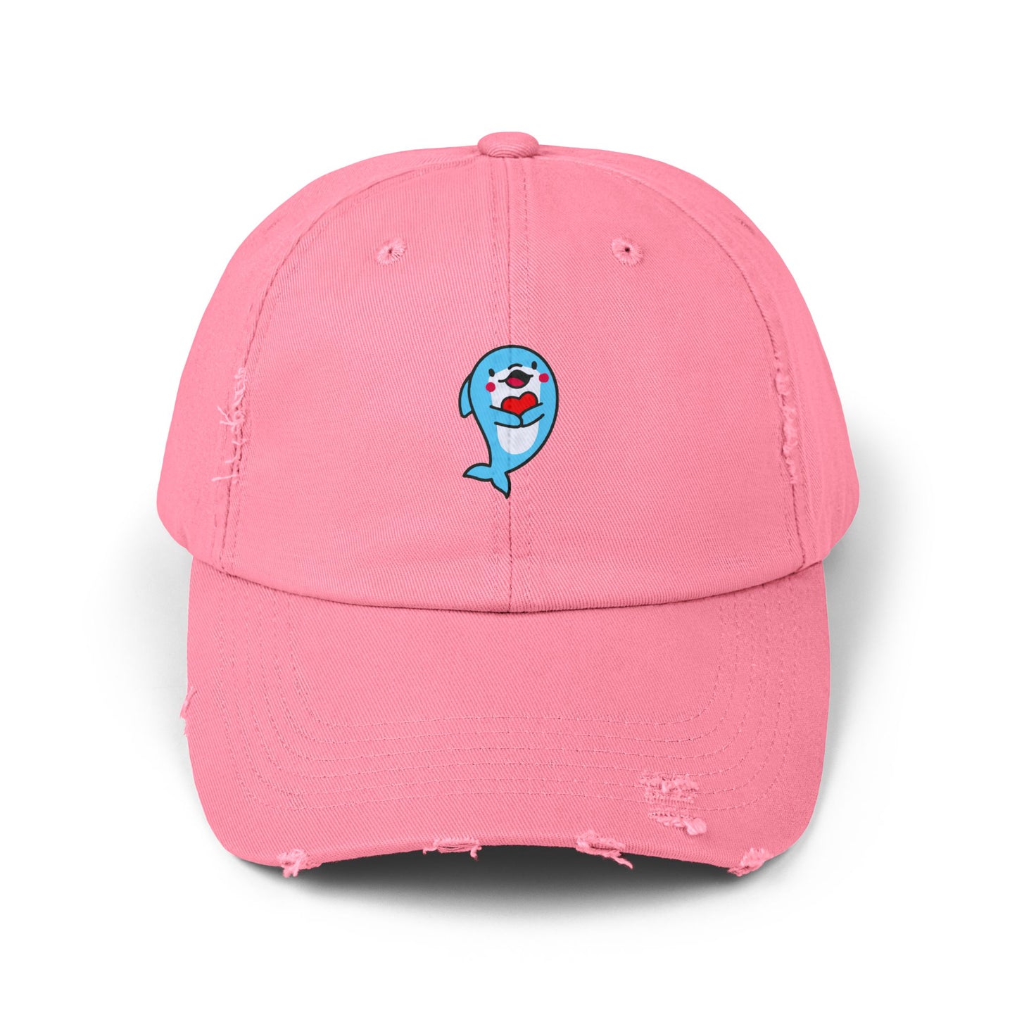 Dolphin Vintage Distressed Dad Hat Unisex Adjustable Cotton Twill Baseball Cap for Casual Everyday Wear
