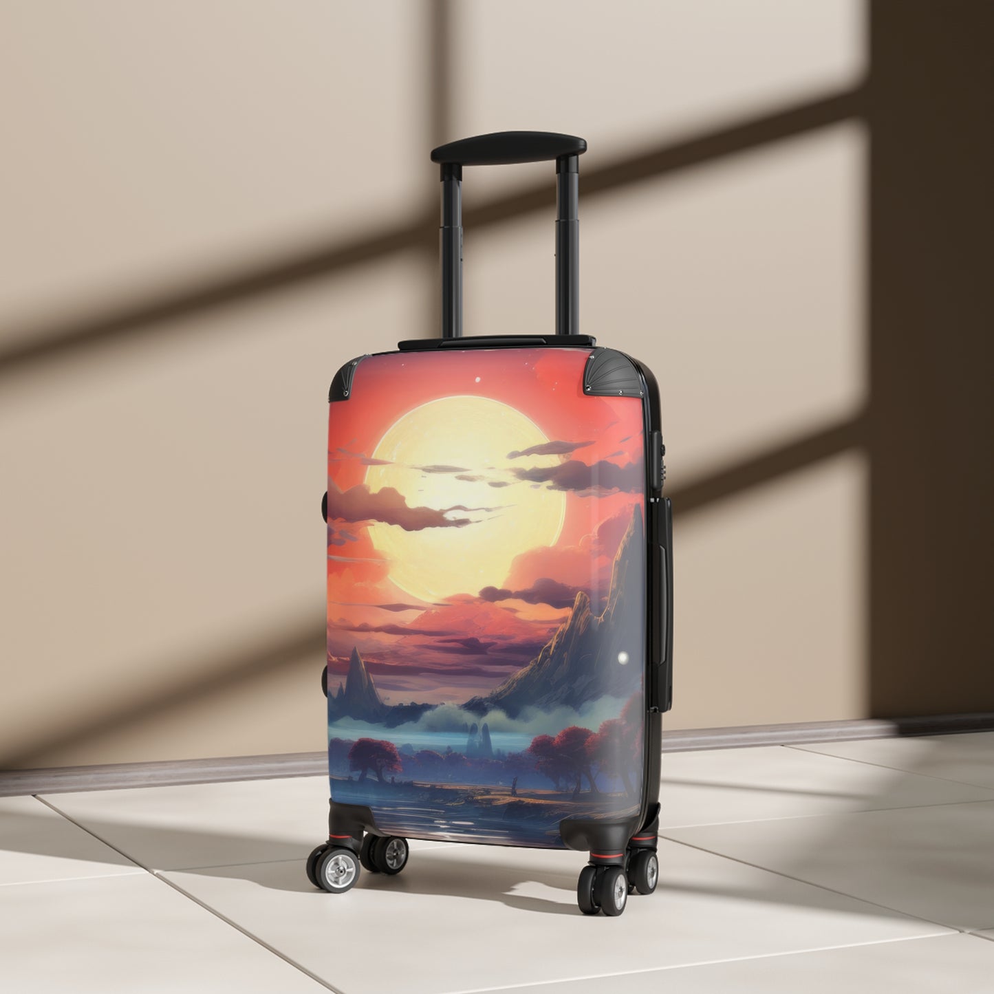 Nature Sunset River Art Carry-On Suitcase - Stylish Luggage for Travelers