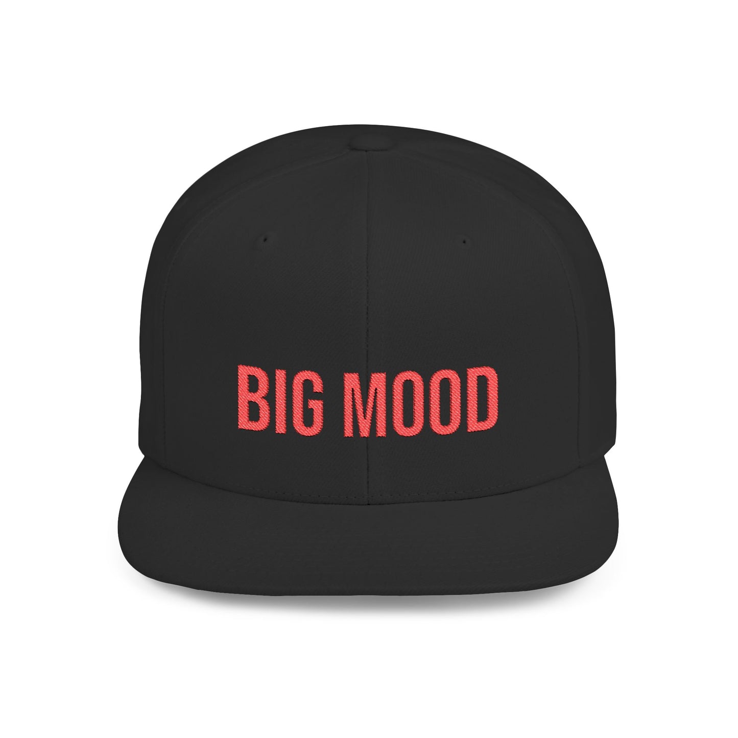 Text BIg Mood Flat Bill Snapback – Lightweight, Custom Fit, Premium Quality